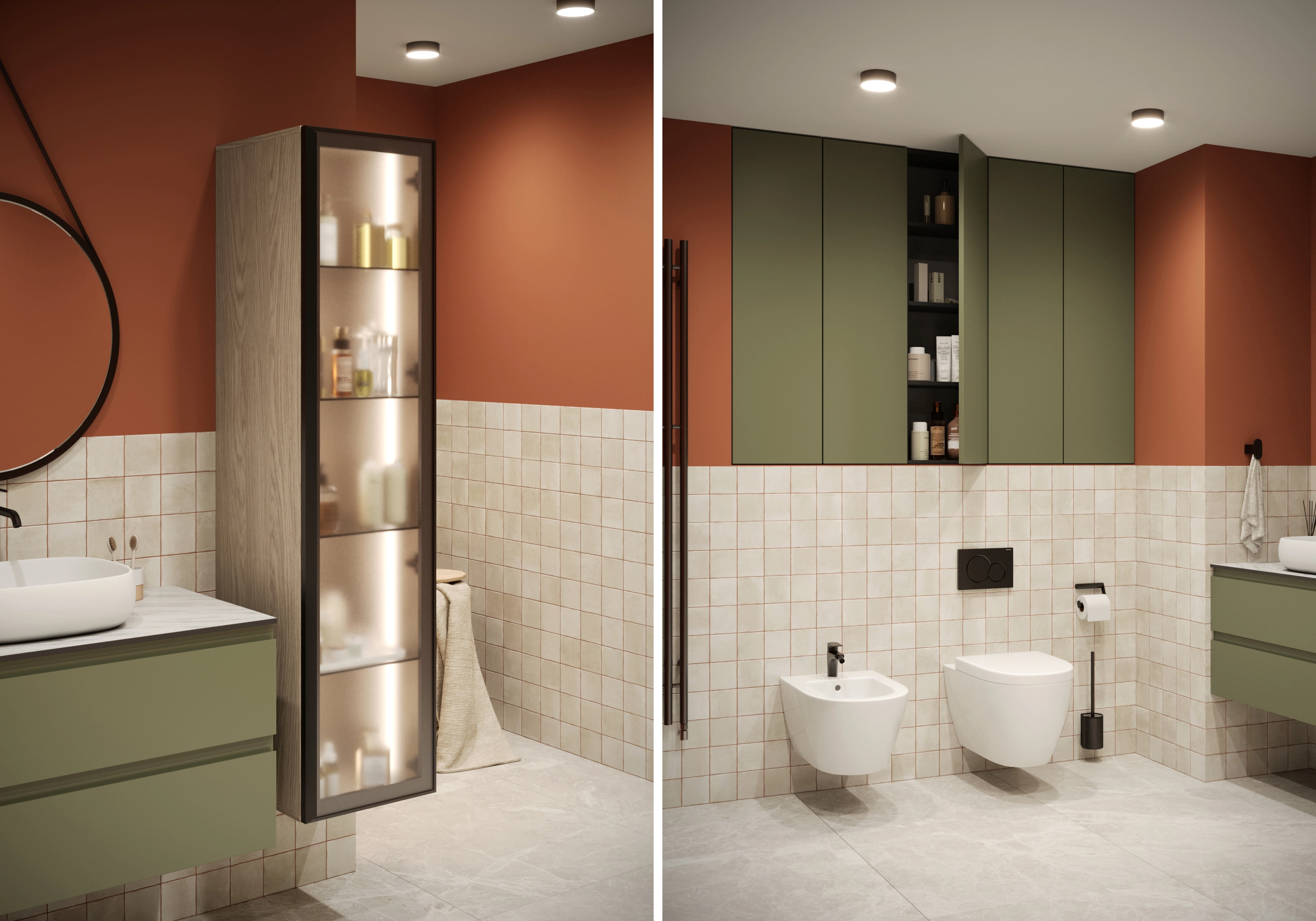 Комплект мебели в ванную комнату Пьоджа-1