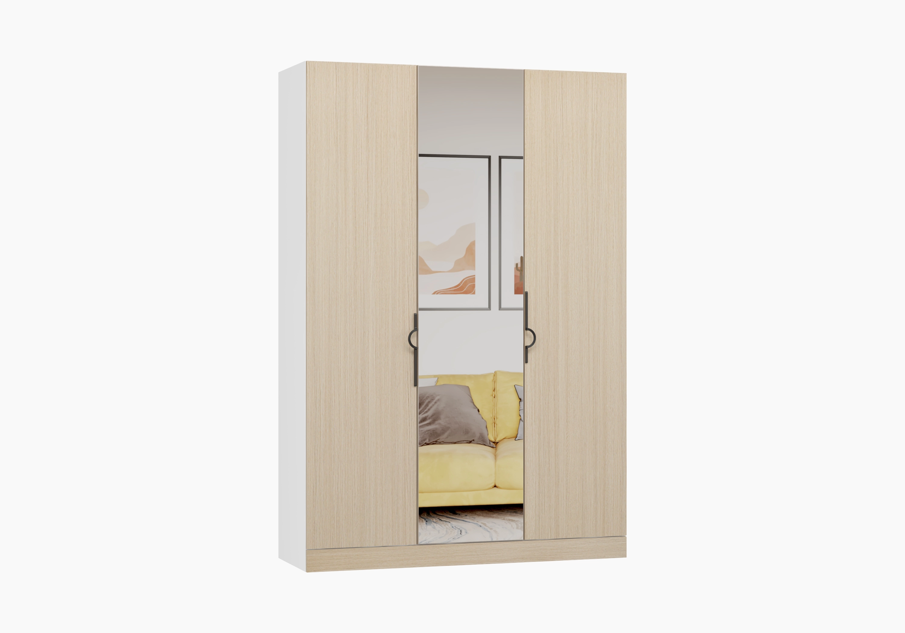 Распашной шкаф Элавия-3 Премиум с зеркалом