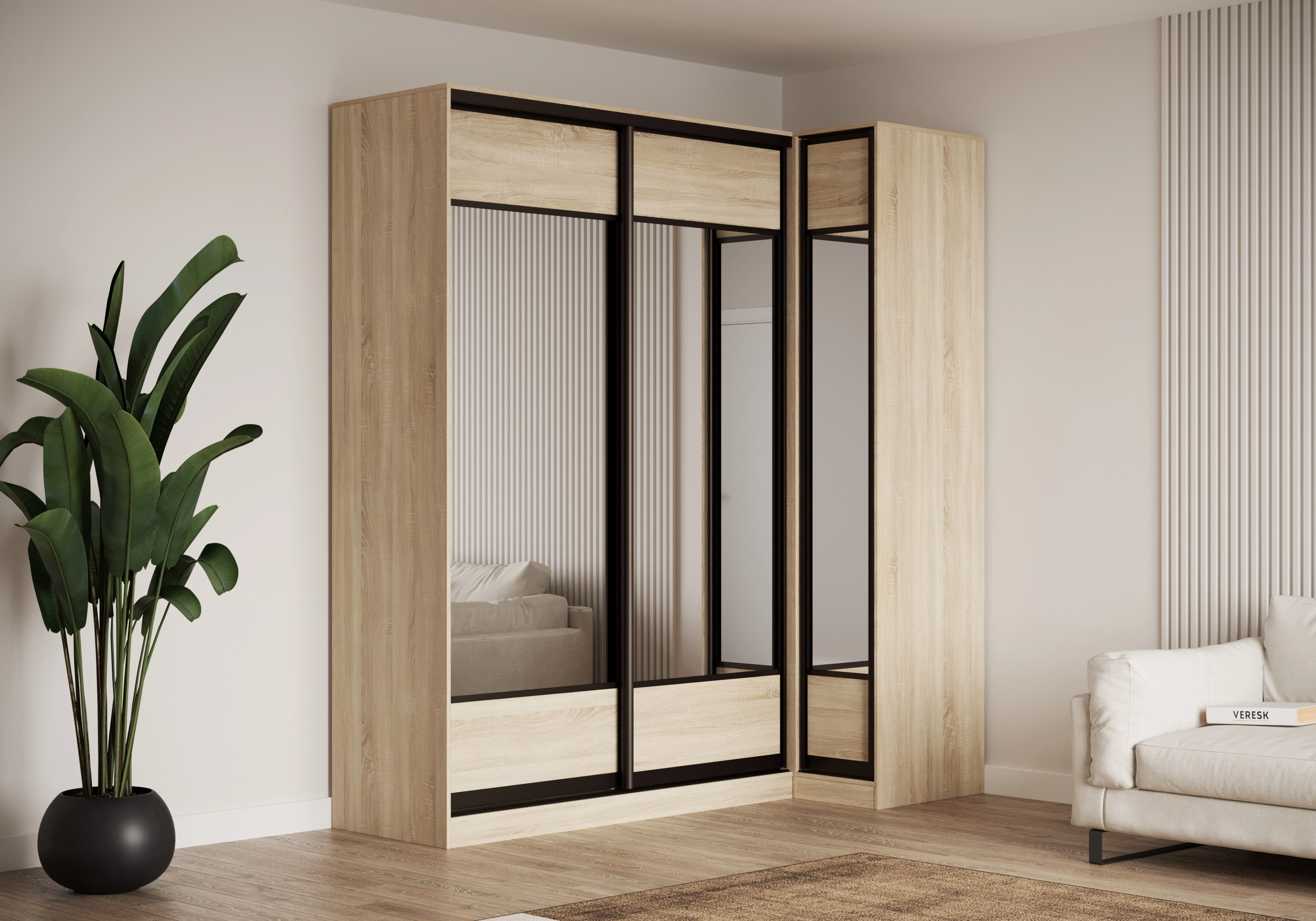 Шкаф-купе угловой Борден-5-1 1000