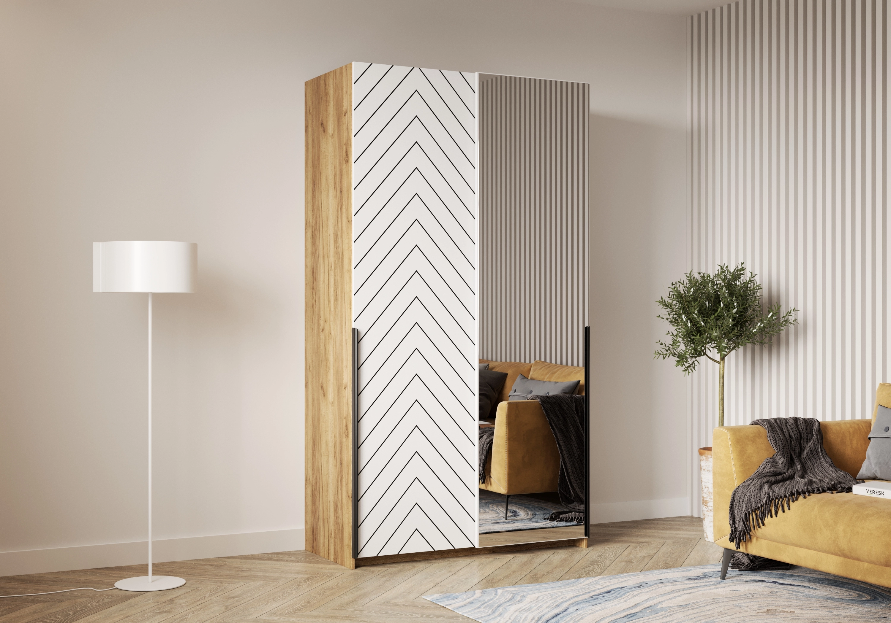 Шкаф-купе Салленс-2-2 Декор 1