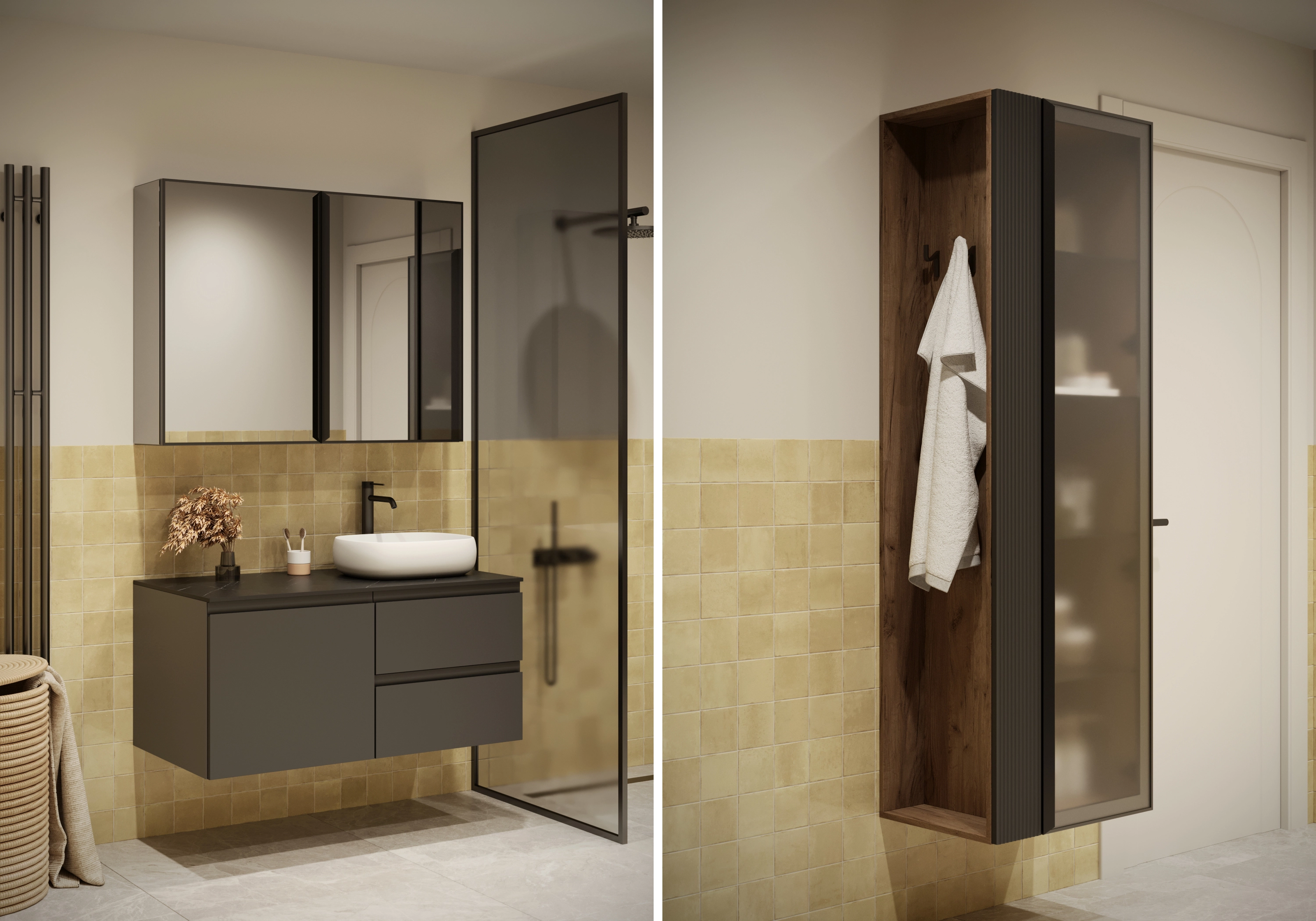 Комплект мебели в ванную комнату Пьоджа-3