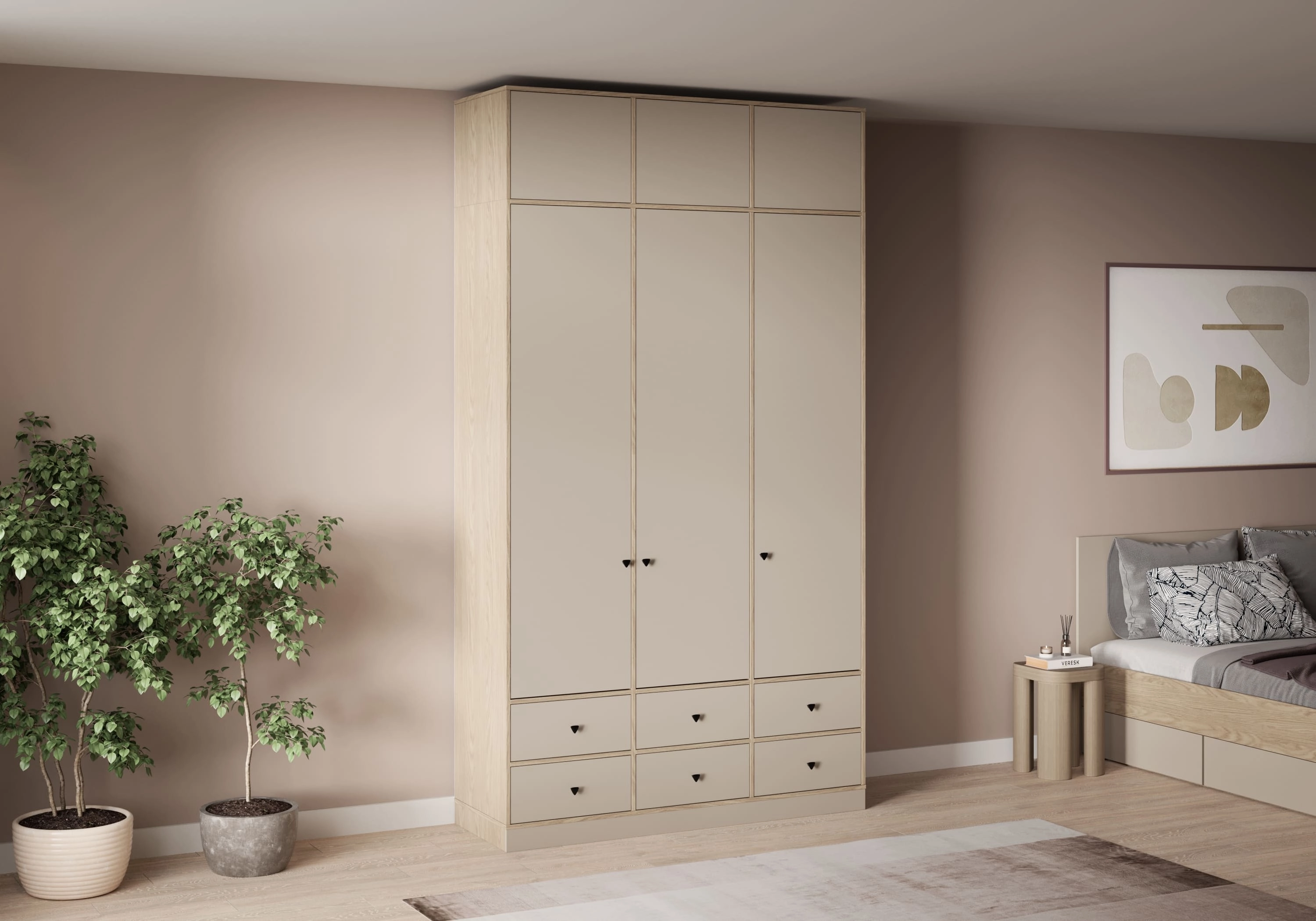 Распашной шкаф Виггинс-3.2 с антресолью