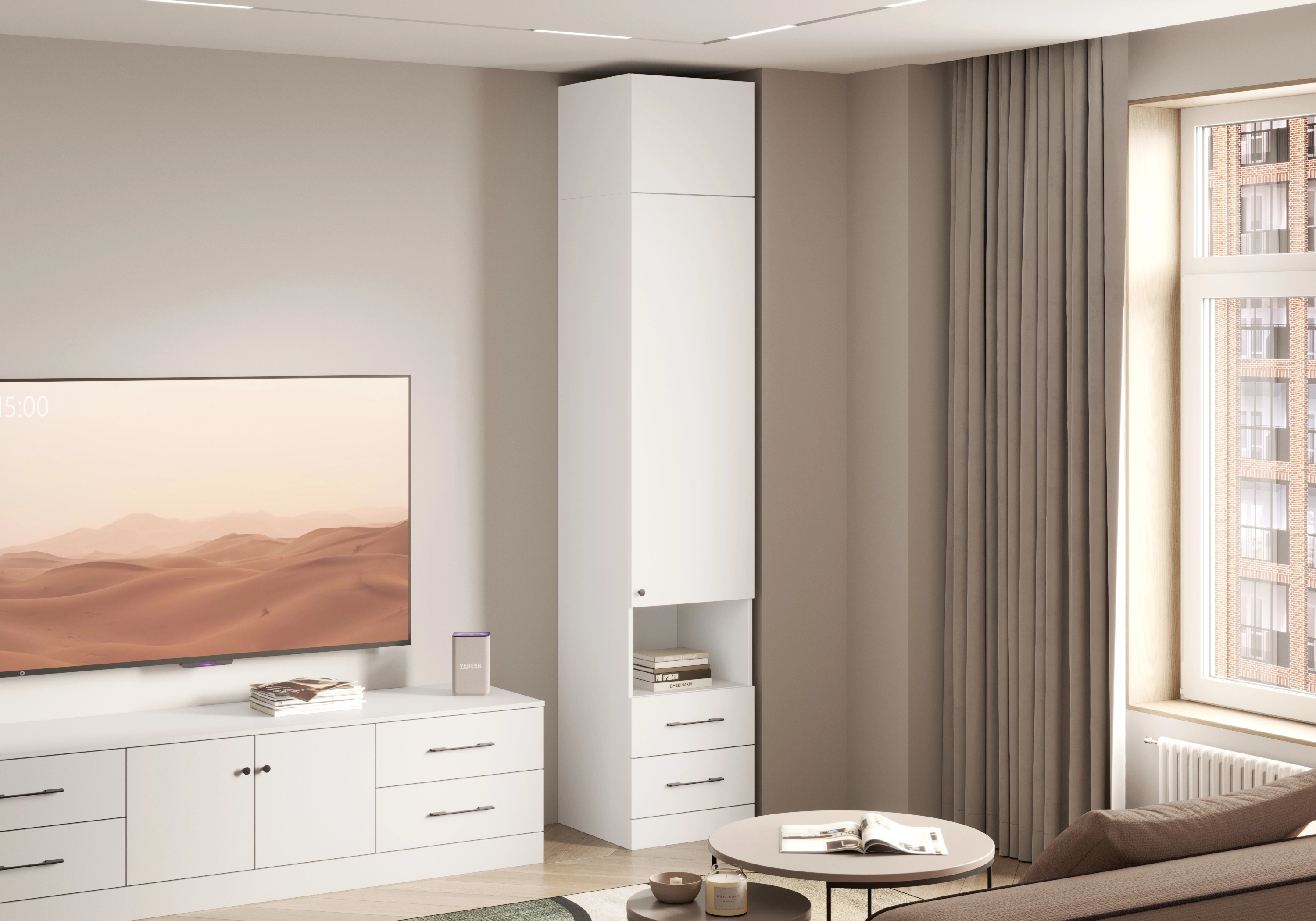 Распашной шкаф Капса-1.5 с антресолью