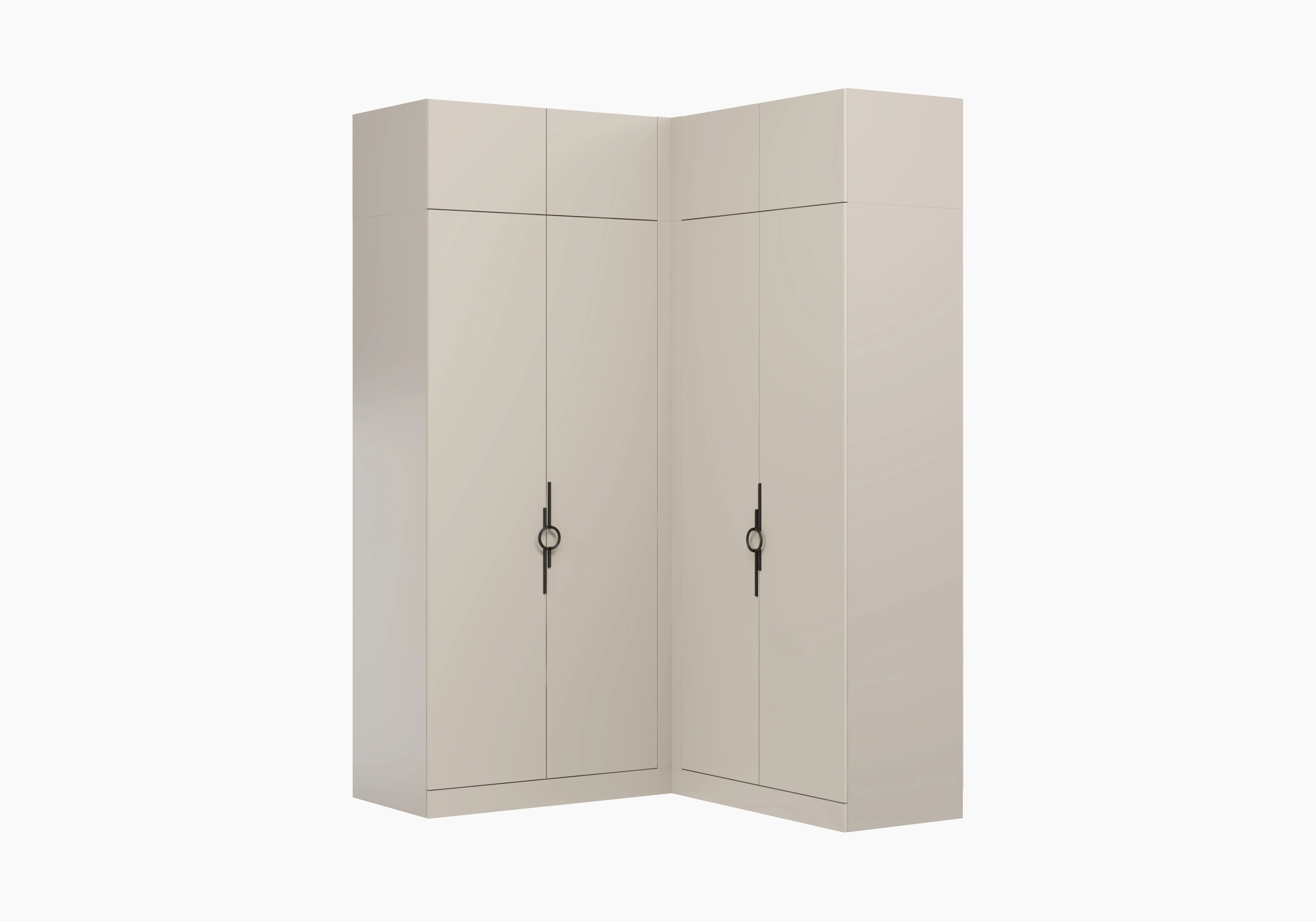 Распашной шкаф угловой Элавия-2-550 Премиум с антресолью