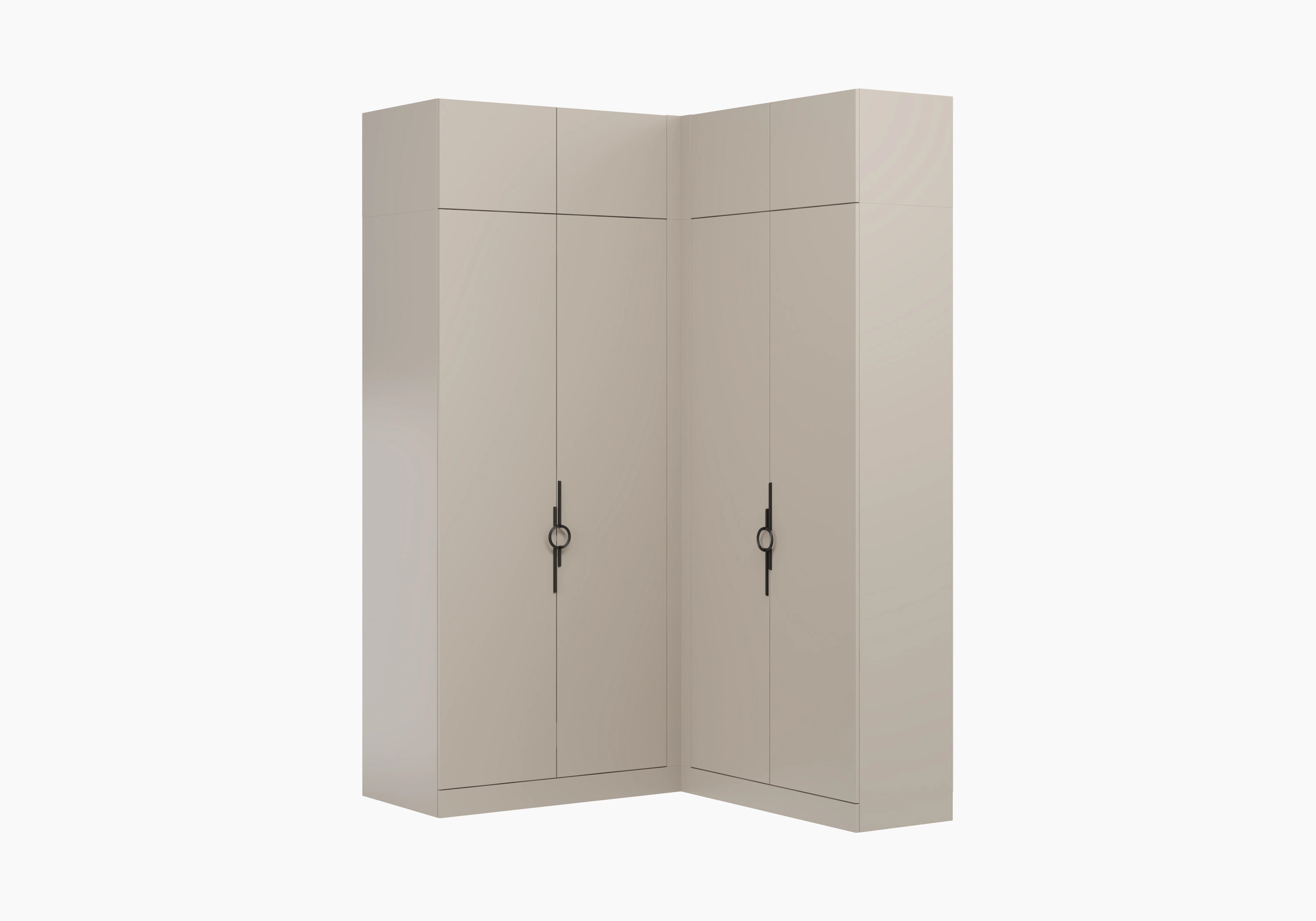 Распашной шкаф угловой Элавия-2-450 с антресолью