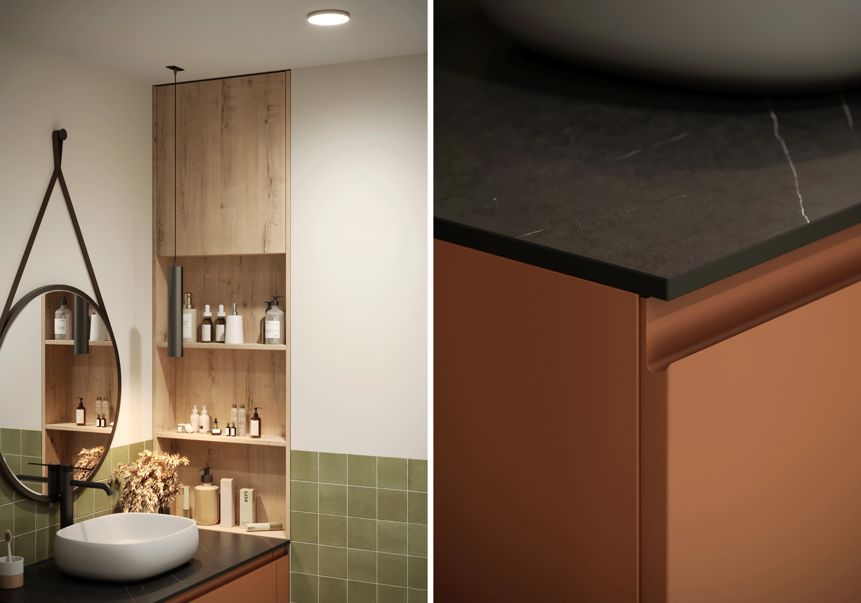 Подвесная тумба в ванную комнату Пьоджа-4