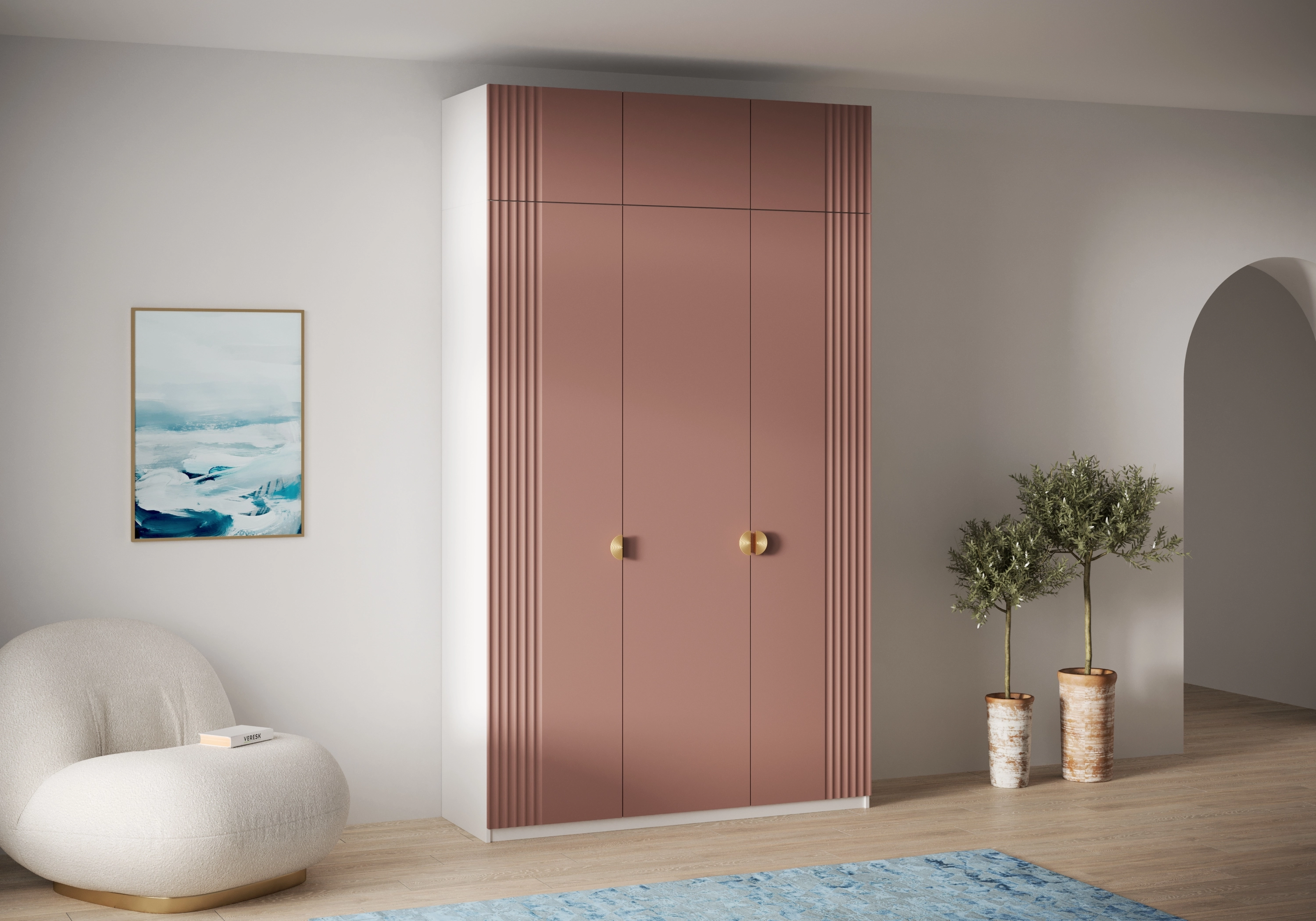 Распашной шкаф Санторини-3 Лайф с антресолью