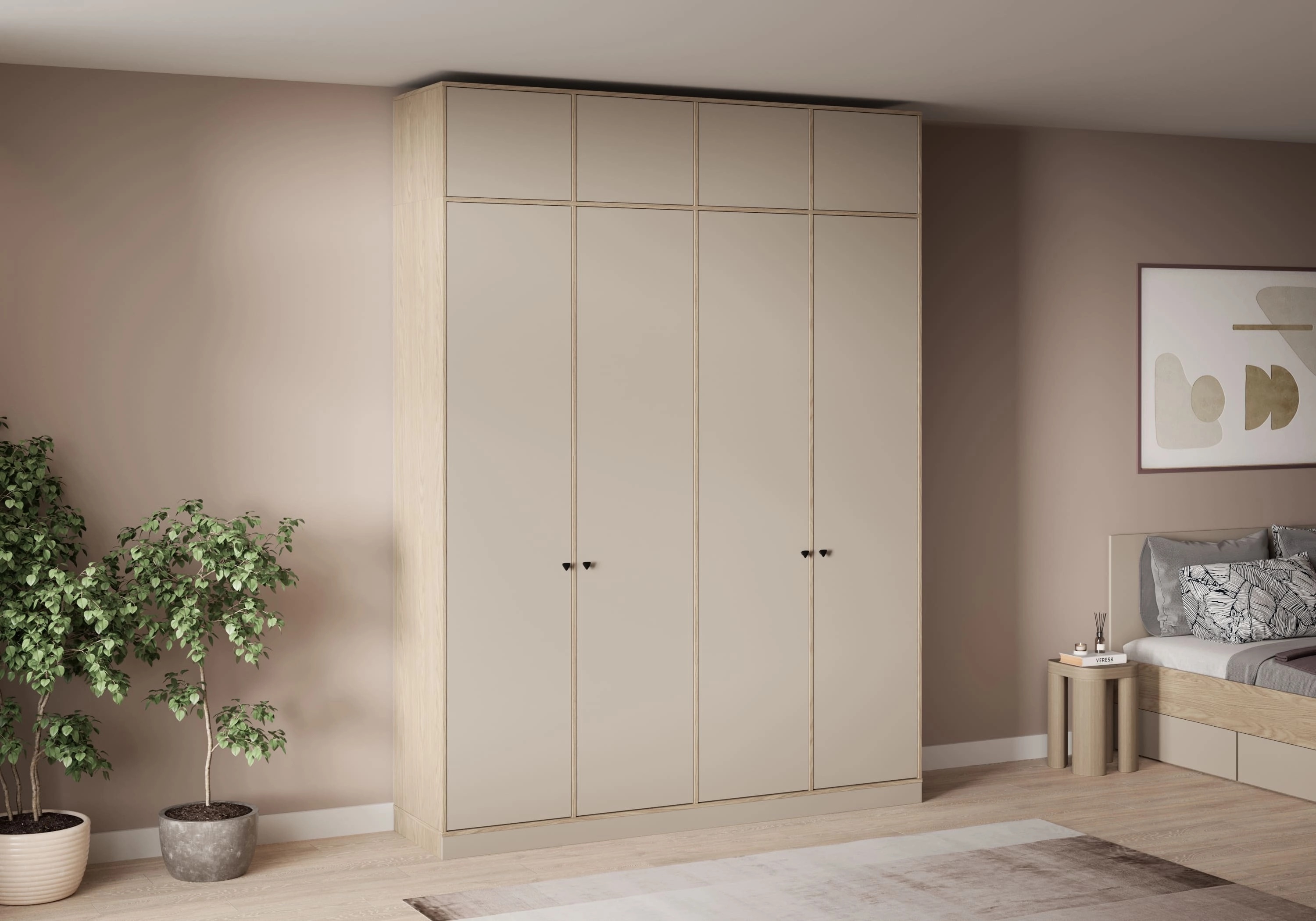 Распашной шкаф Виггинс-4 с антресолью