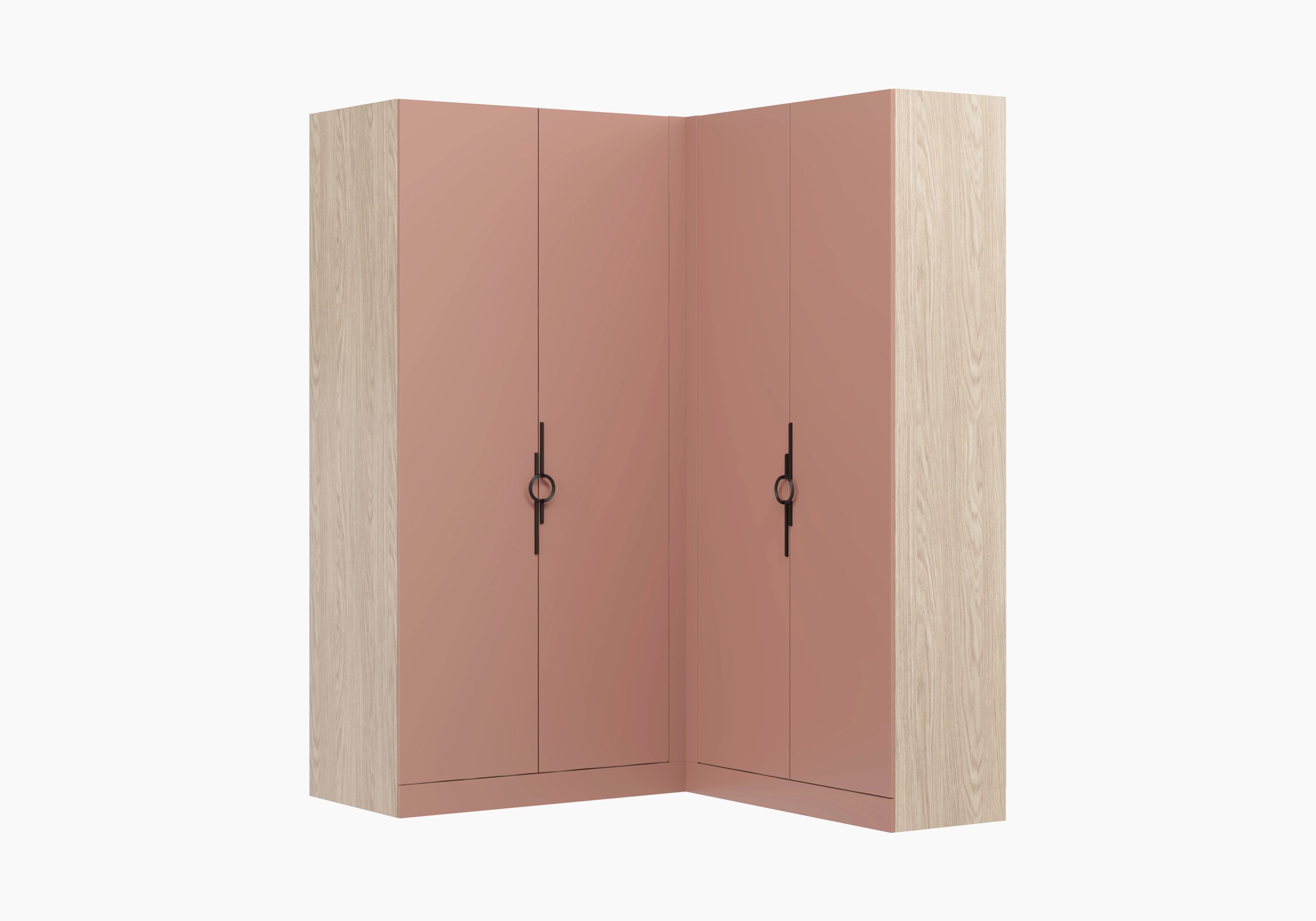 Распашной шкаф угловой Элавия-2-450 Премиум