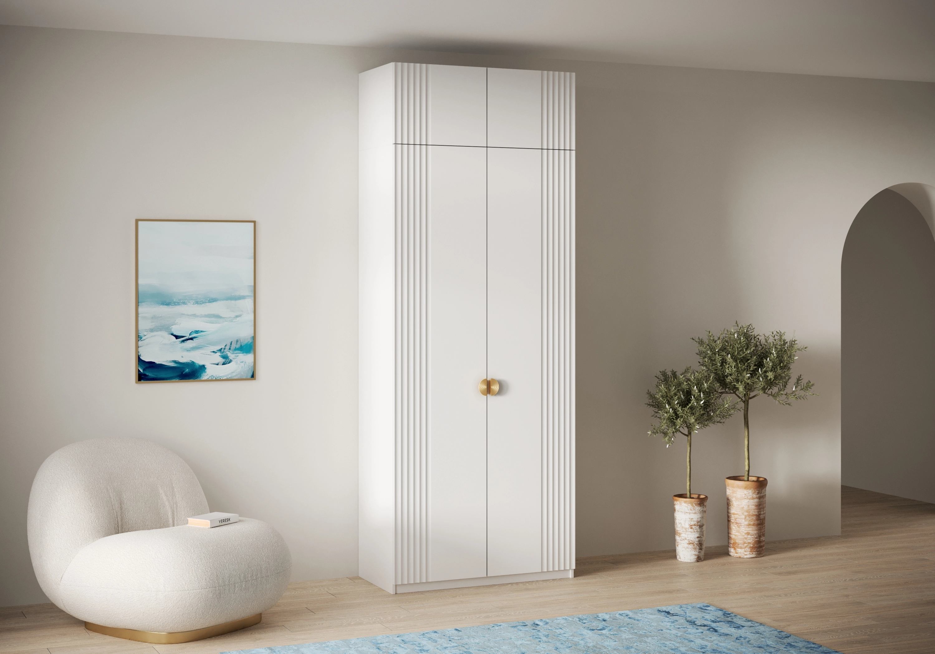 Распашной шкаф Санторини-2 Лайф с антресолью