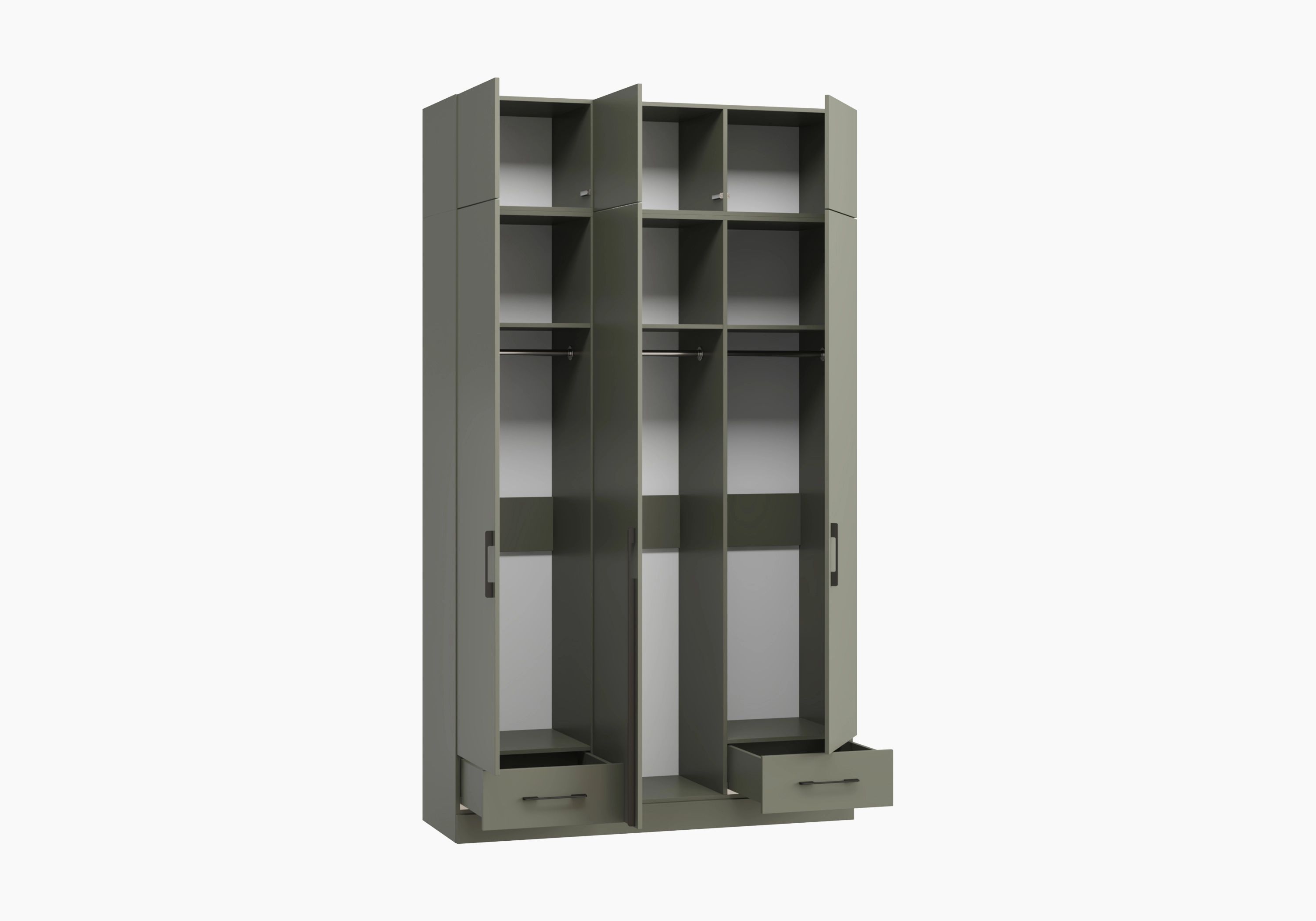 Распашной шкаф Капса-3.2.1 с антресолью