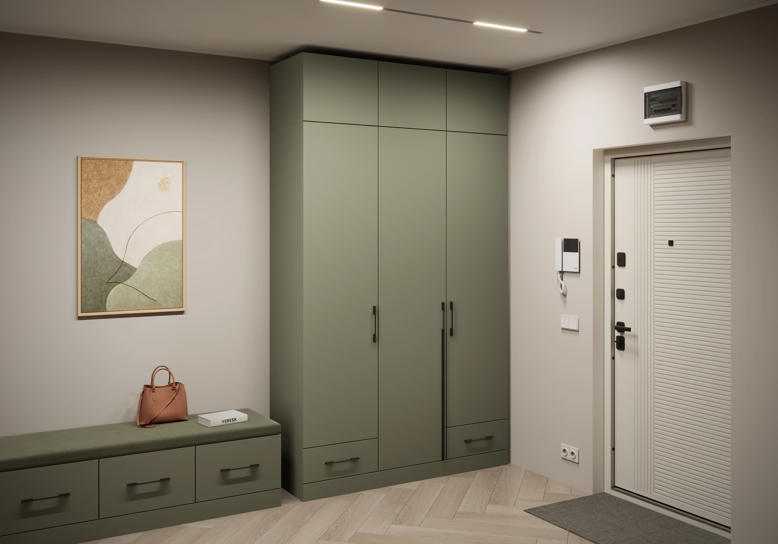 Распашной шкаф Капса-3.2.1 с антресолью