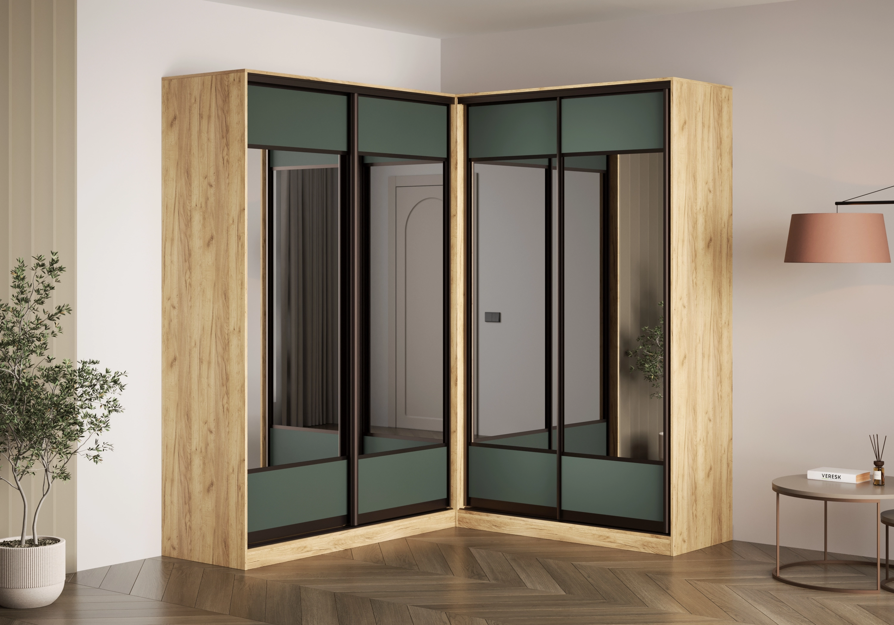 Шкаф-купе угловой Борден-6-1 2000 Премиум