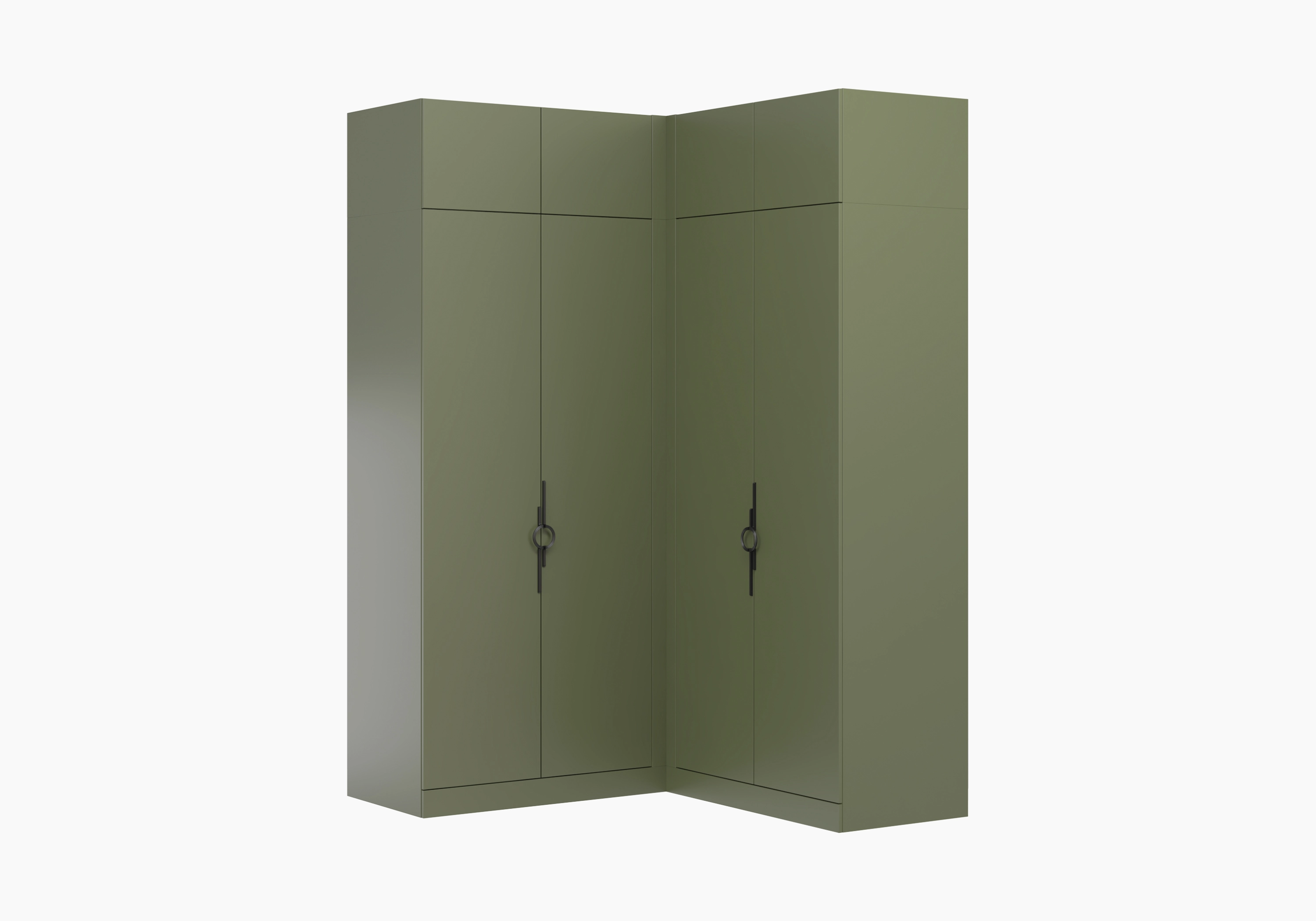 Распашной шкаф угловой Элавия-2-600 с антресолью