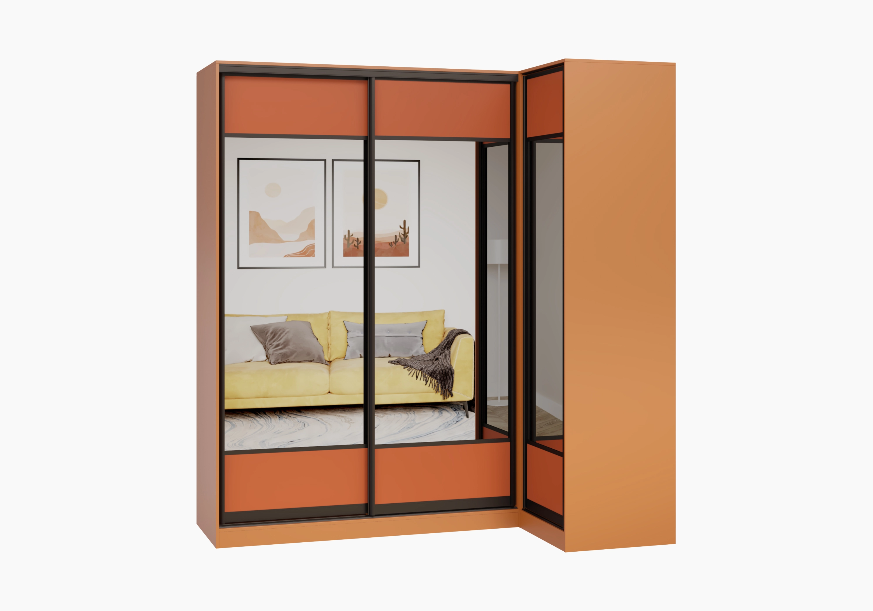 Шкаф-купе угловой Борден-5-1 1200 Премиум