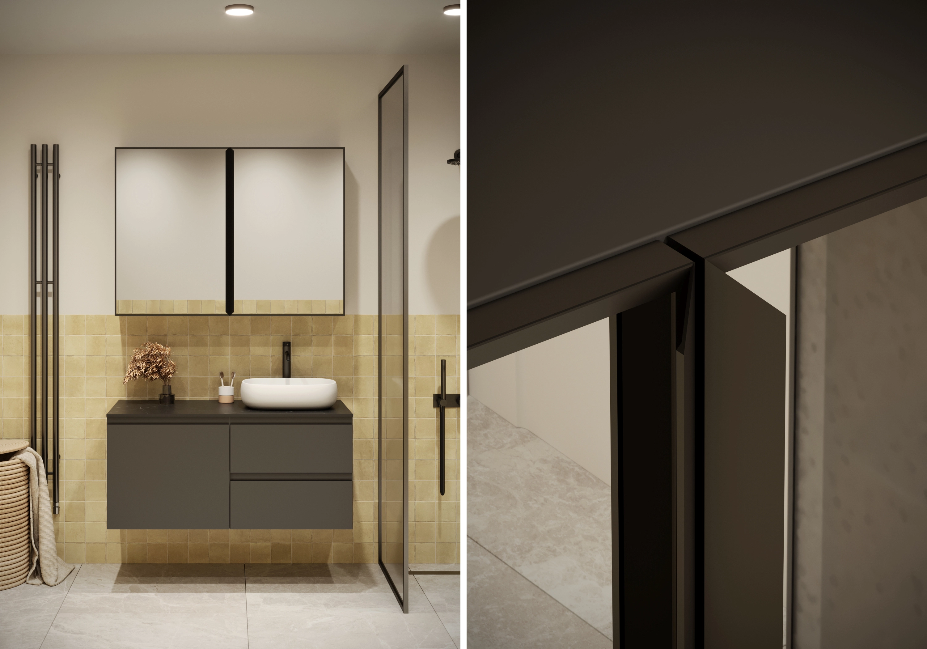 Комплект мебели в ванную комнату Пьоджа-3