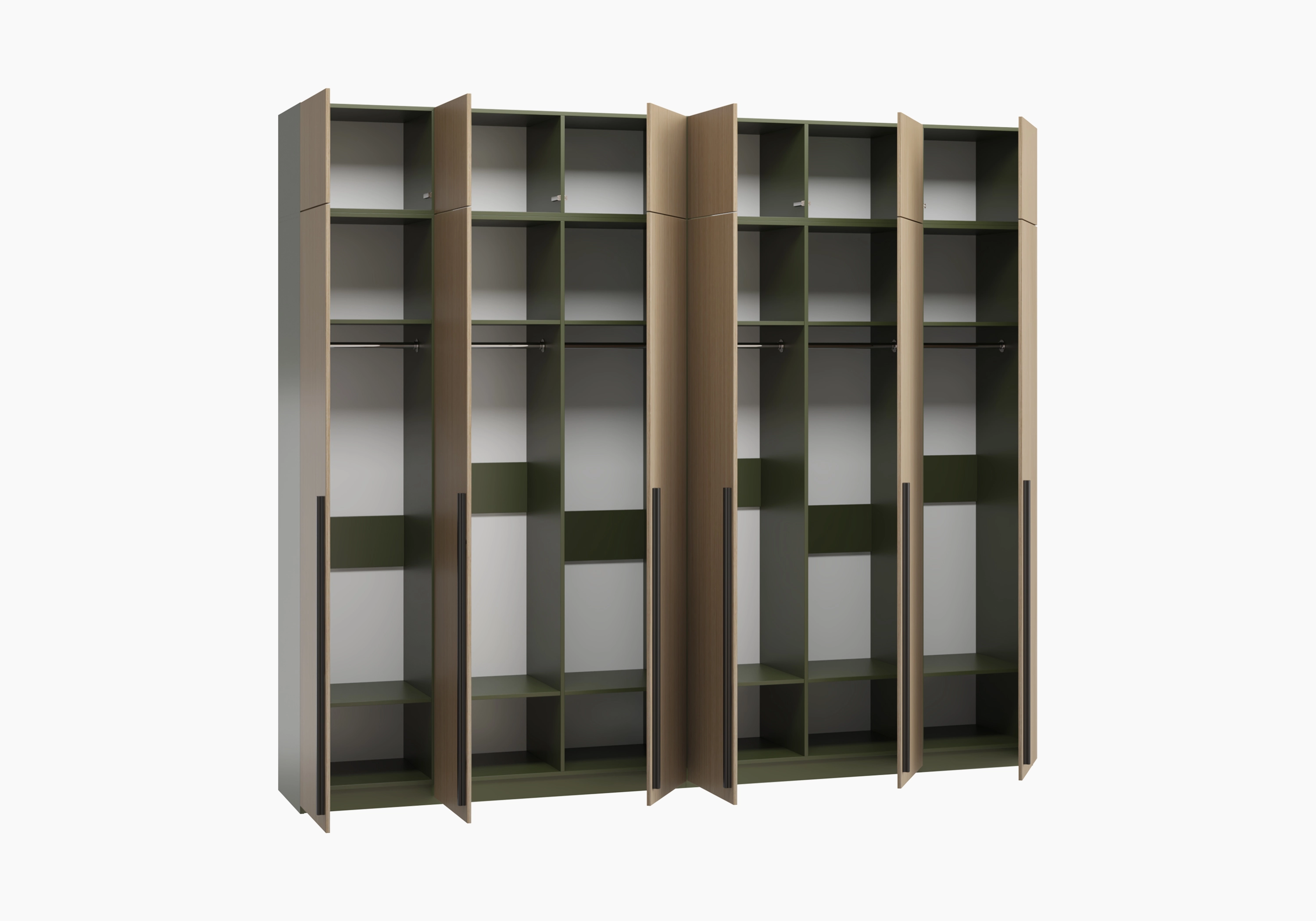 Распашной шкаф Лорэна-6.1 Премиум с антресолью