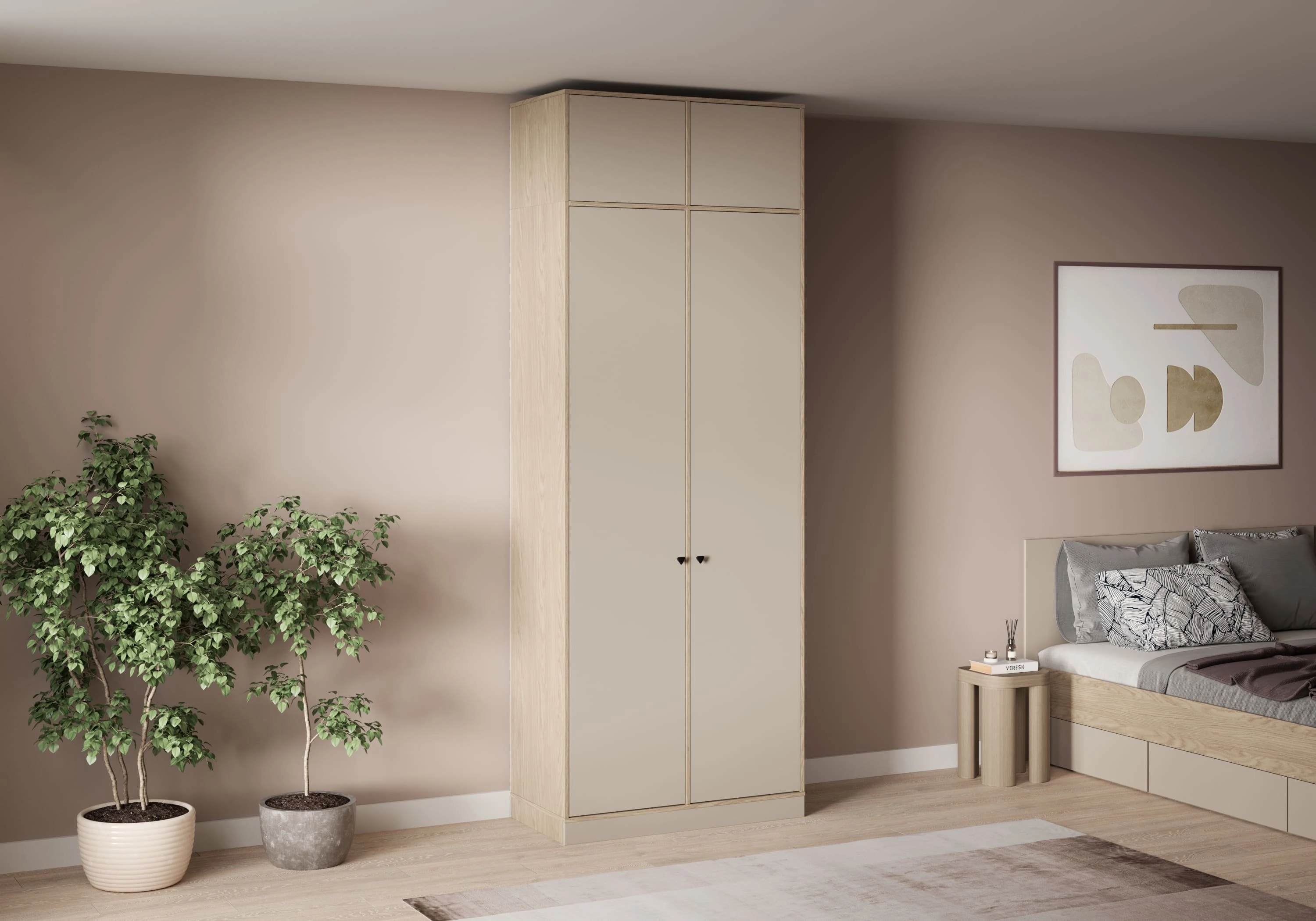 Распашной шкаф Виггинс-2 с антресолью