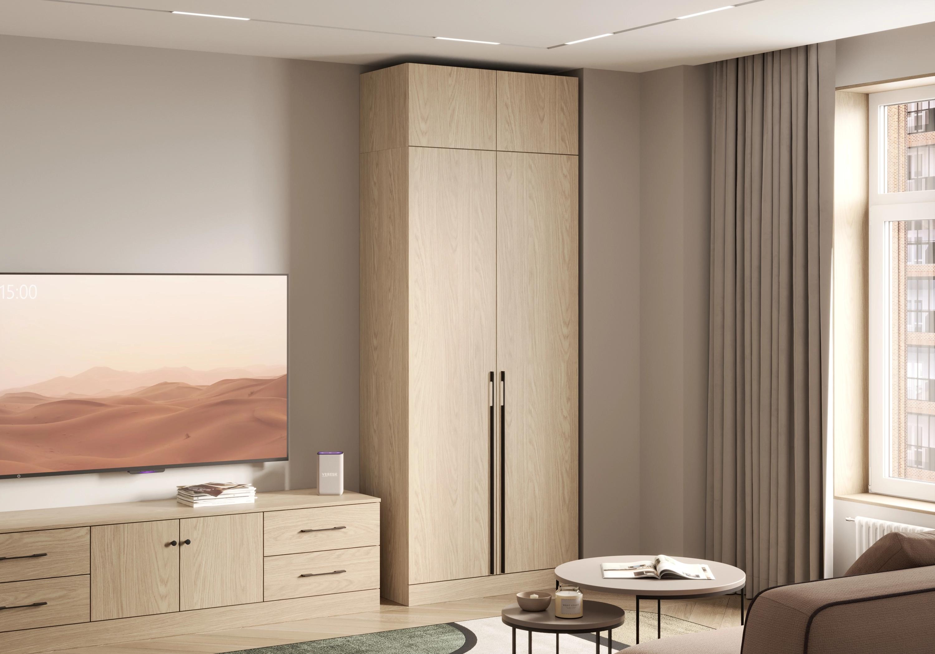 Распашной шкаф Капса-2 с антресолью