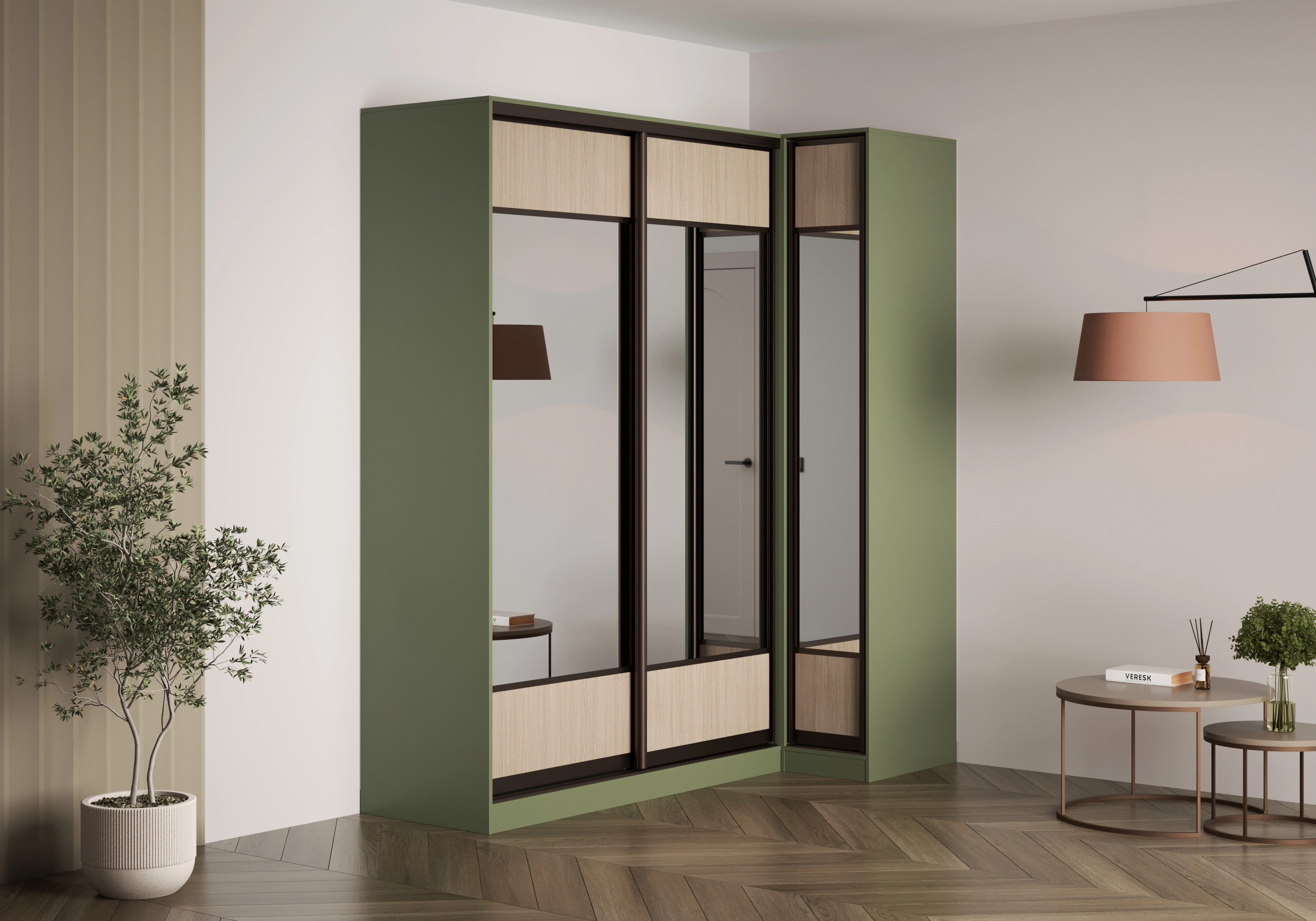 Шкаф-купе угловой Борден-5-1 1000 Премиум