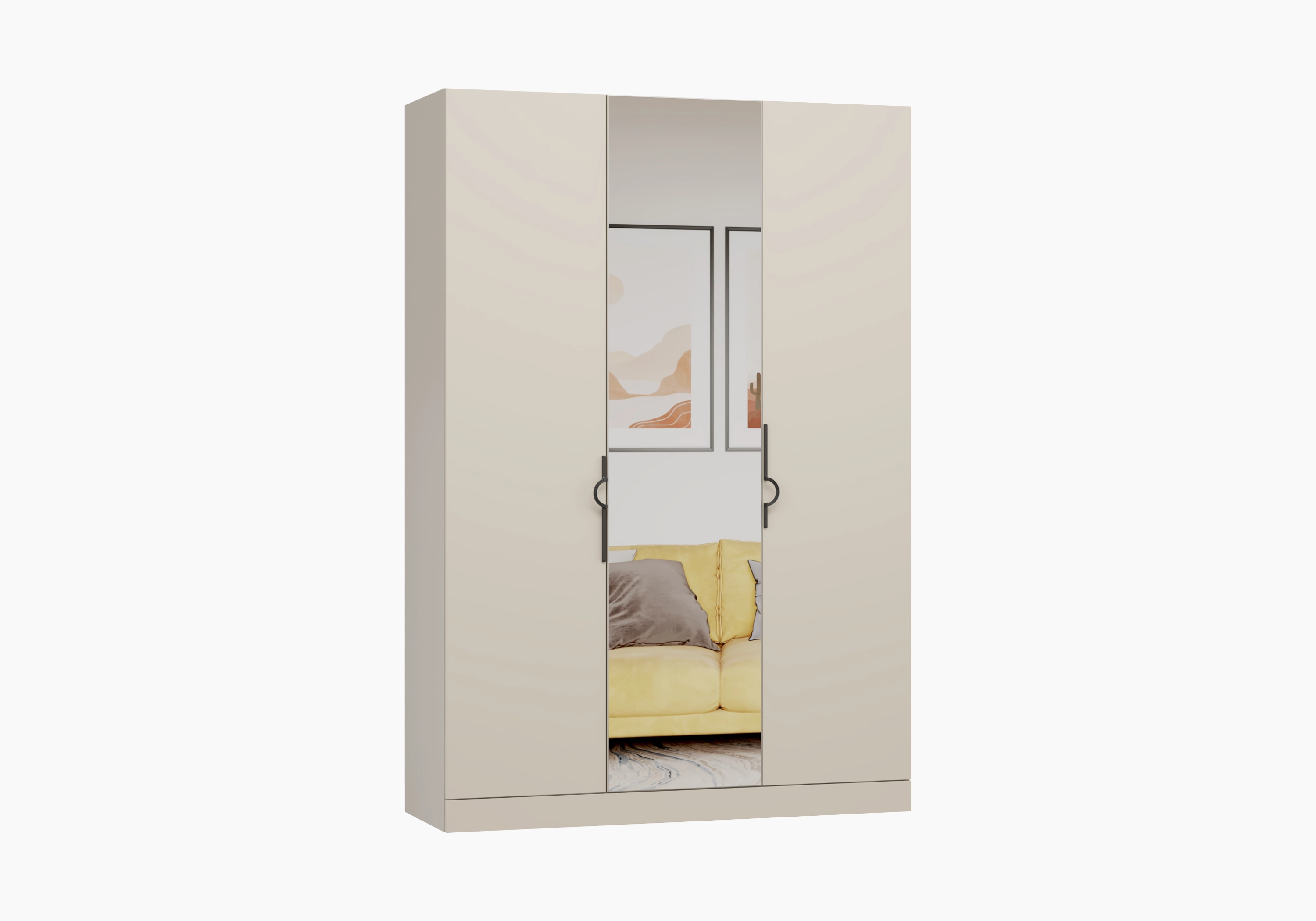 Распашной шкаф Элавия-3 Премиум с зеркалом