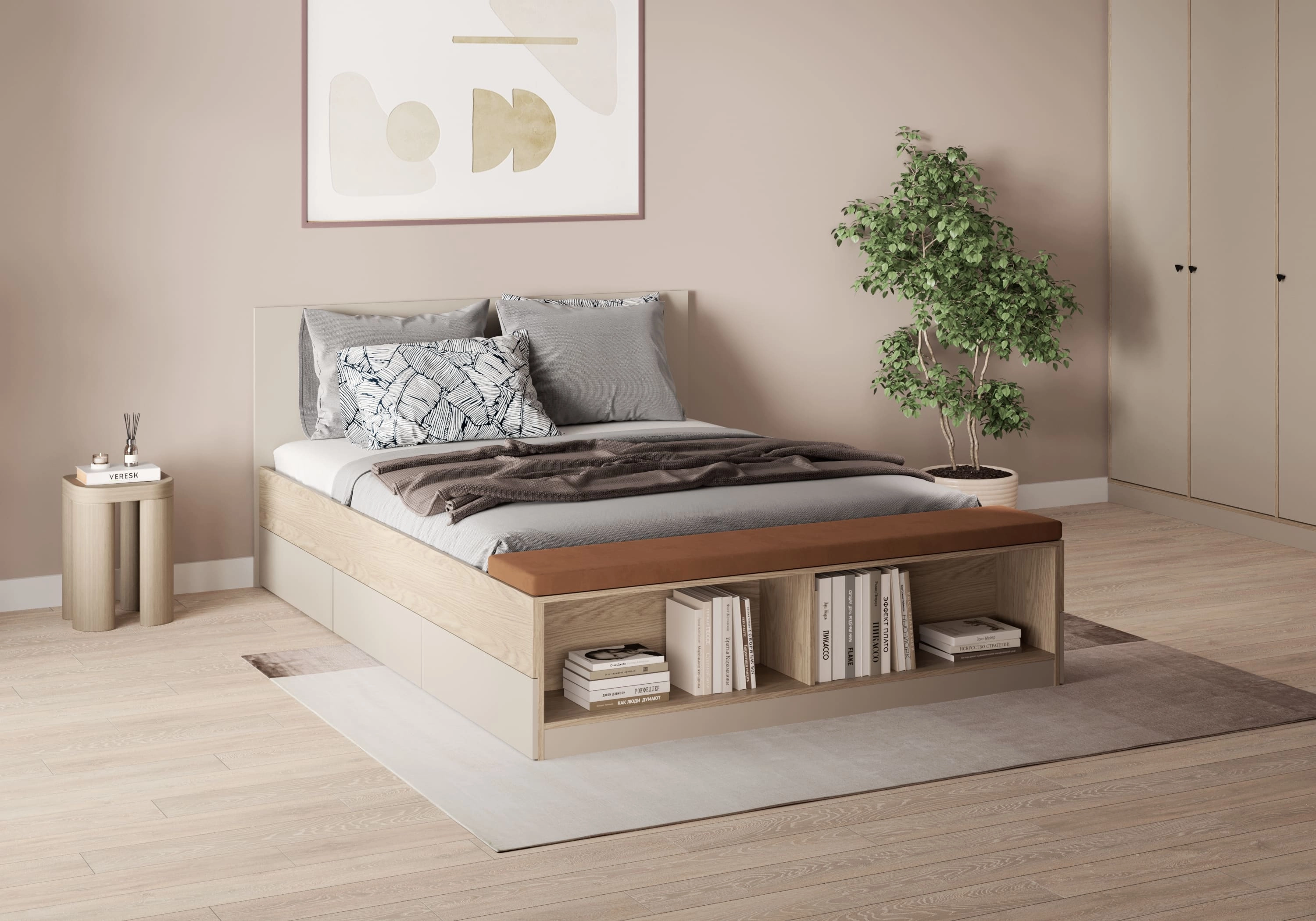 Кровать Виггинс-1 4 ящика