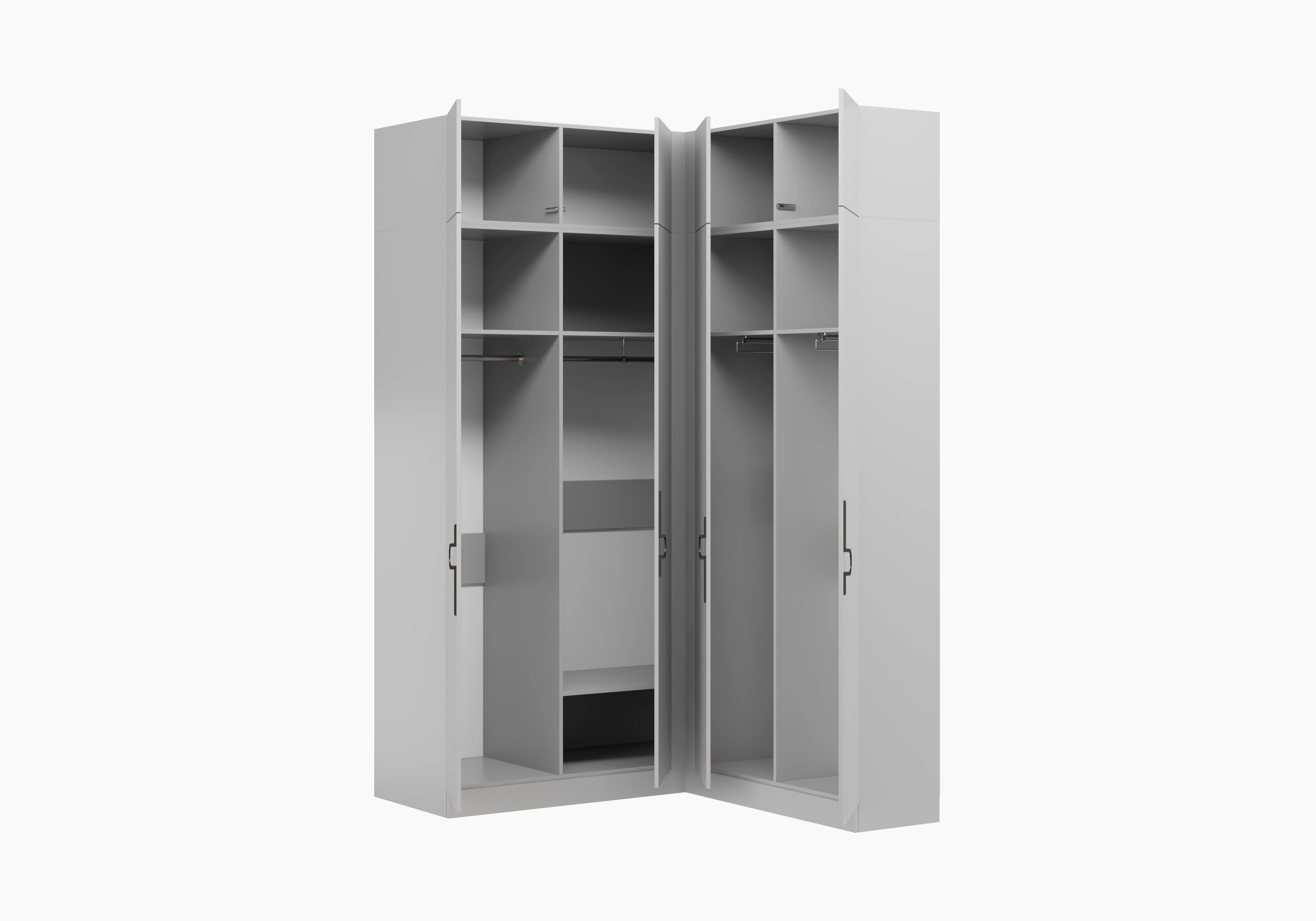 Распашной шкаф угловой Элавия-2-400 с антресолью