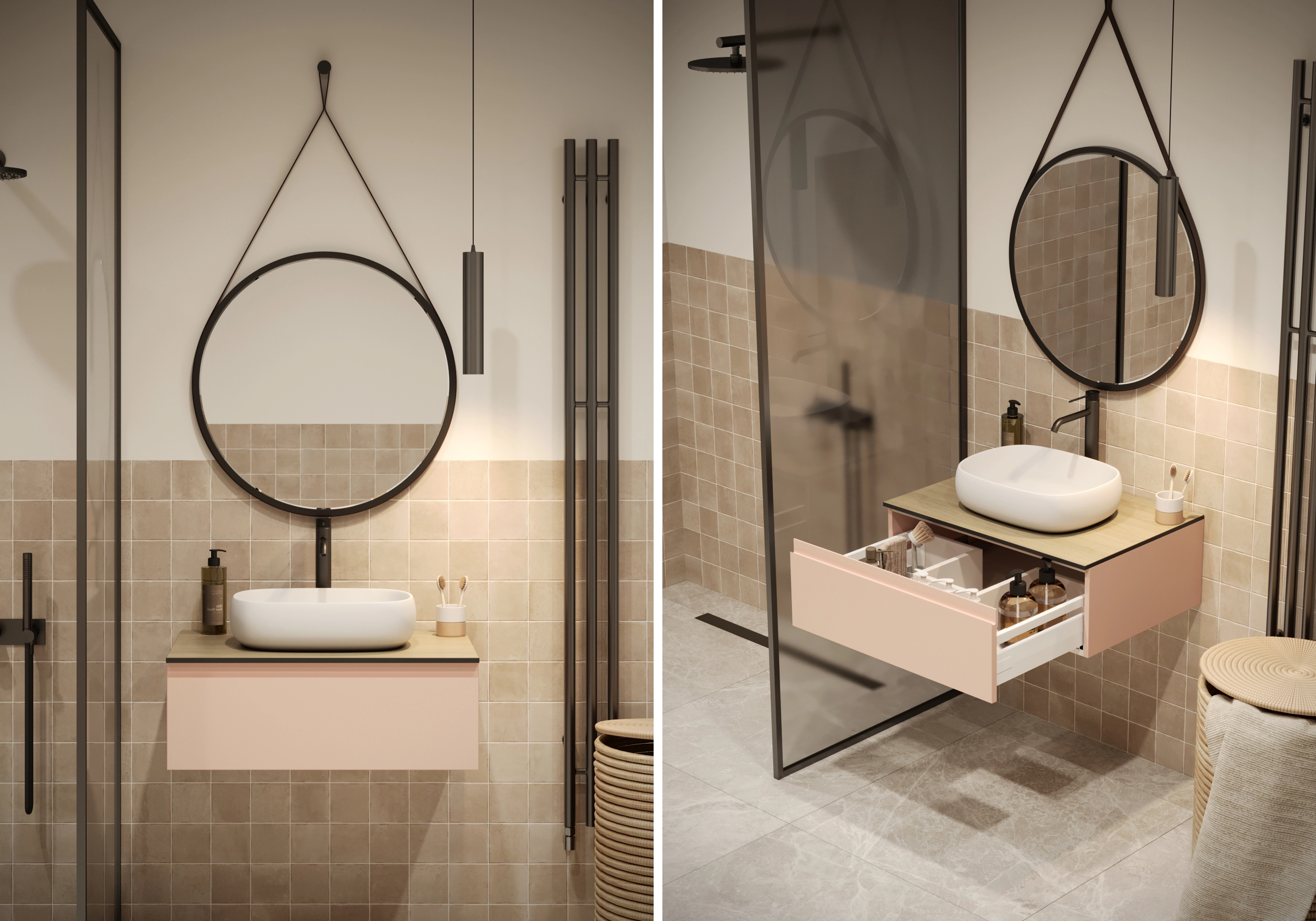 Подвесная тумба в ванную комнату Пьоджа-2