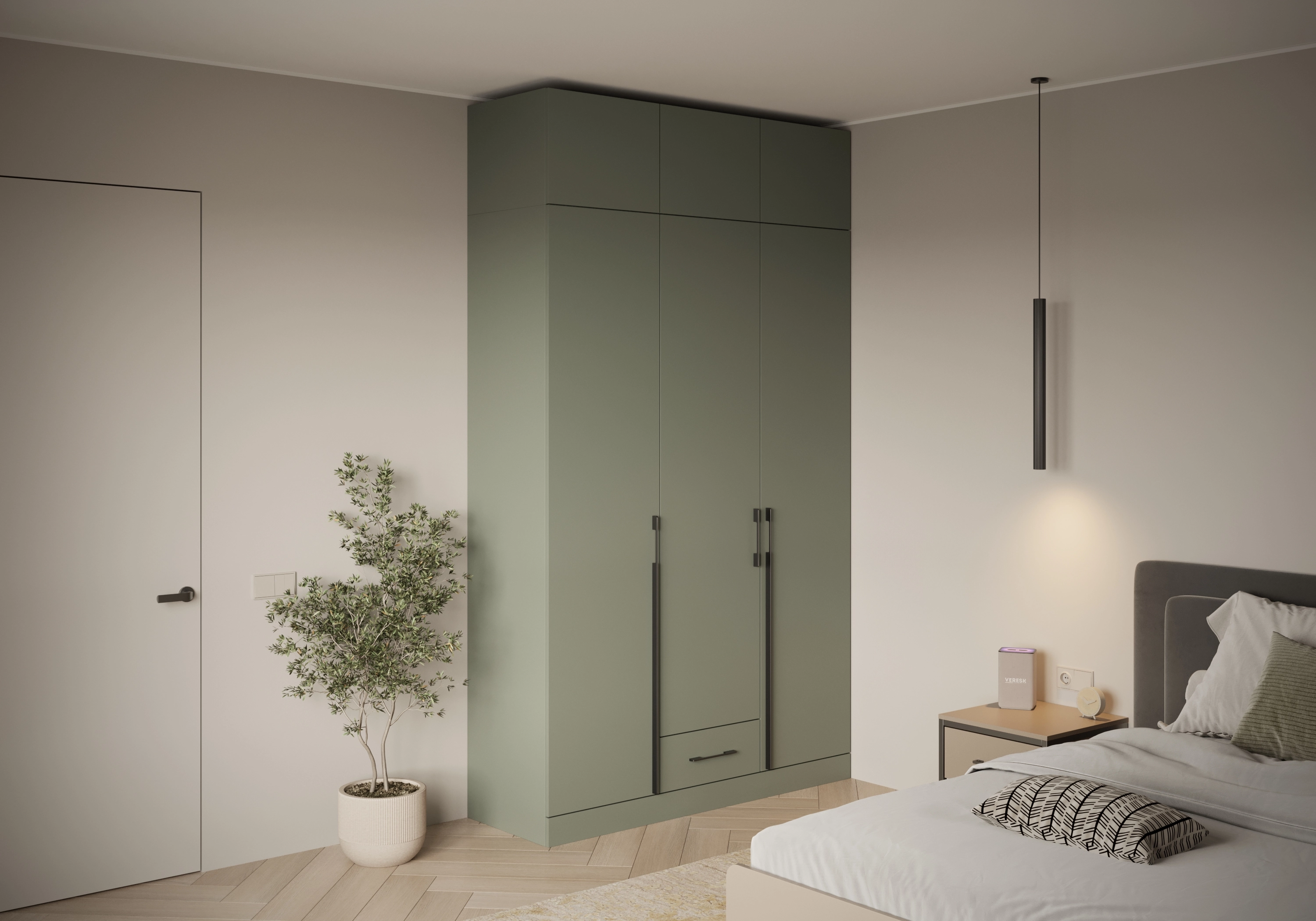 Распашной шкаф Капса-3.1.1 с антресолью