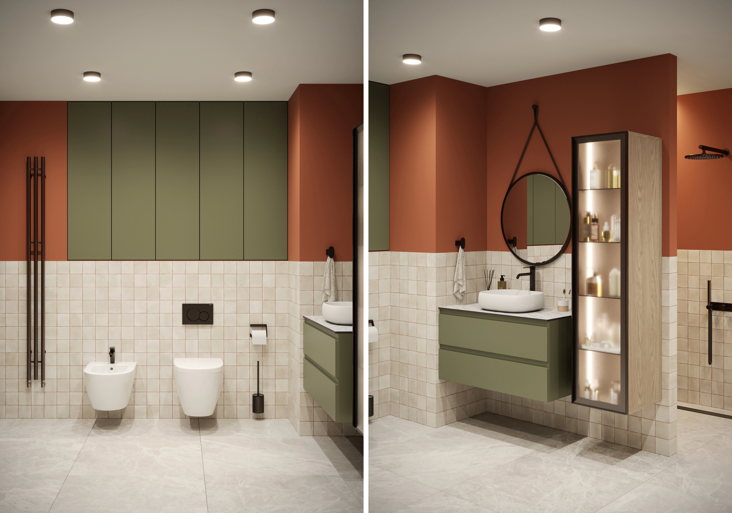 Комплект мебели в ванную комнату Пьоджа-1