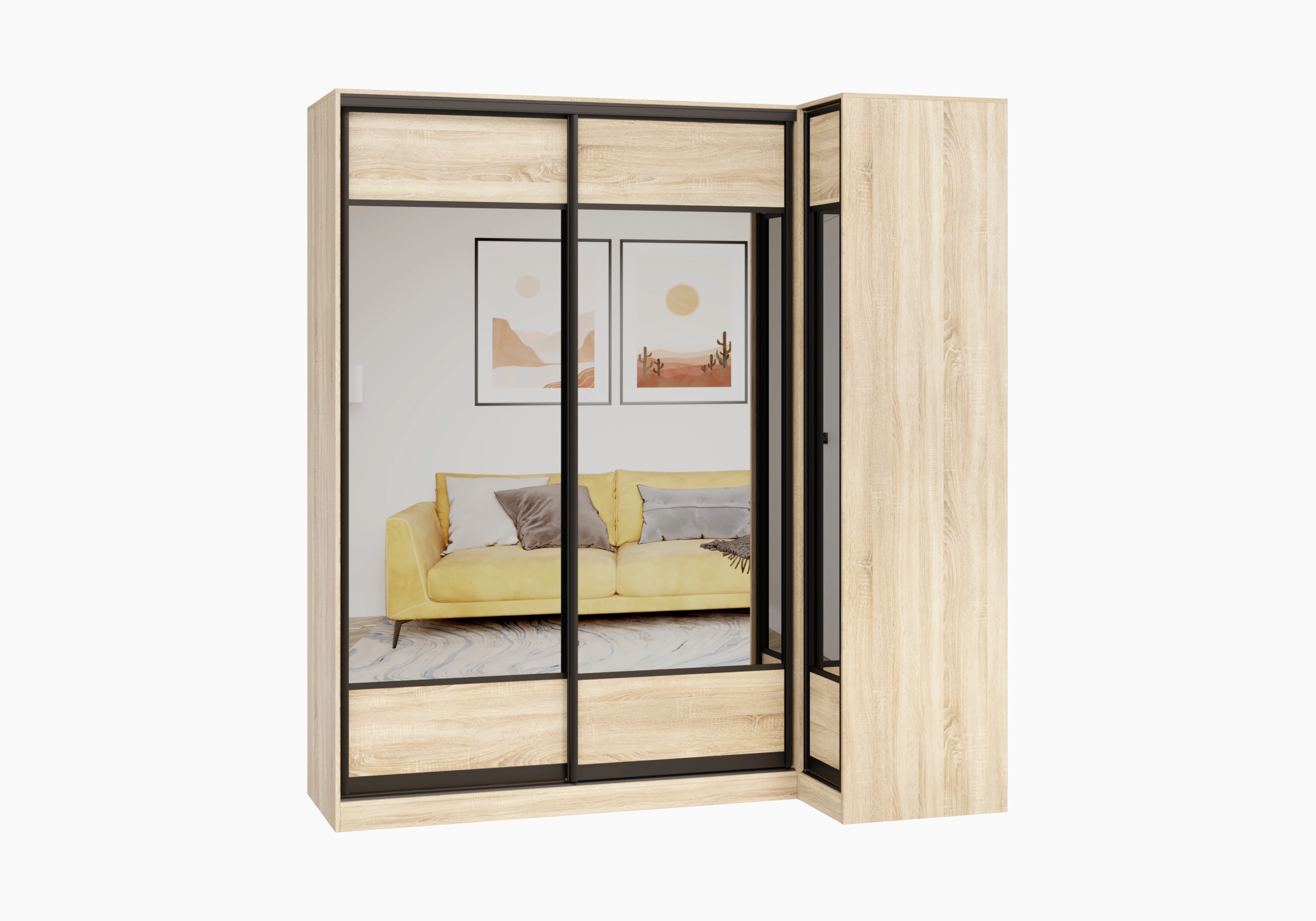 Шкаф-купе угловой Борден-5-1 1000