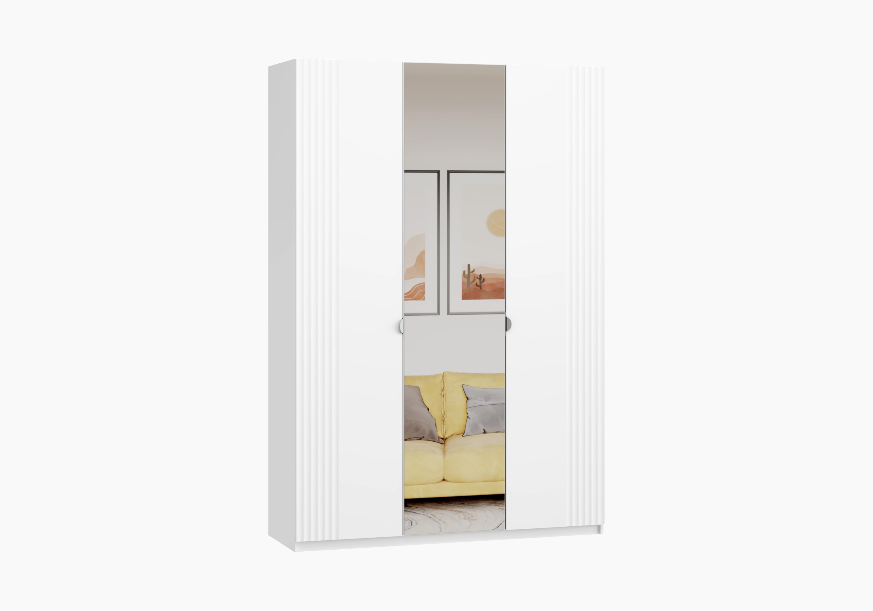 Распашной шкаф Санторини-3 с зеркалом