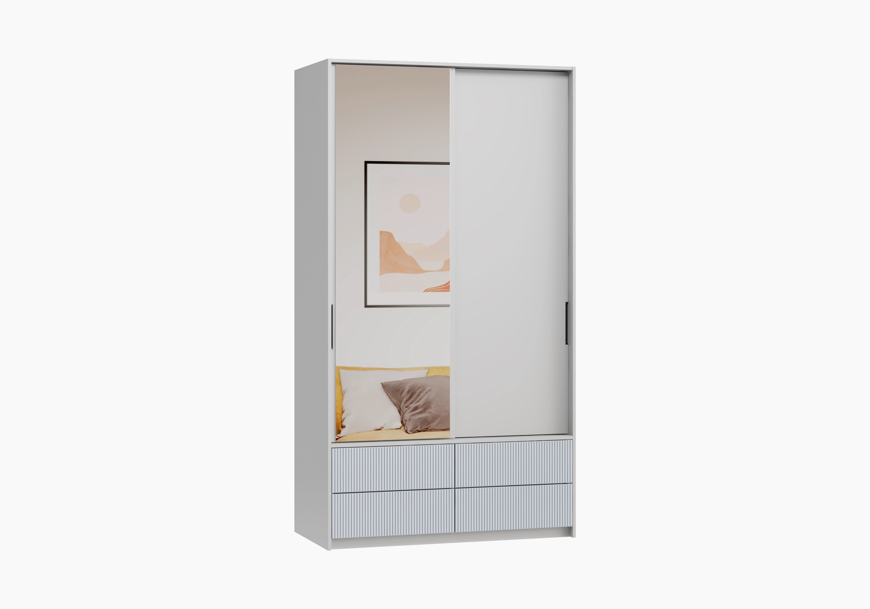 Двухдверный шкаф-купе Катания-2.1 с зеркалом