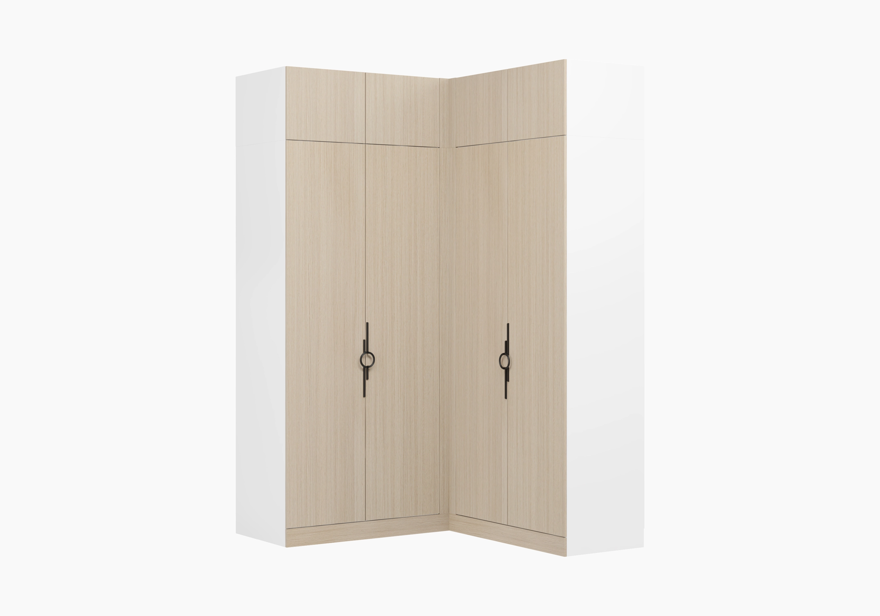 Распашной шкаф угловой Элавия-2-550 Премиум с антресолью