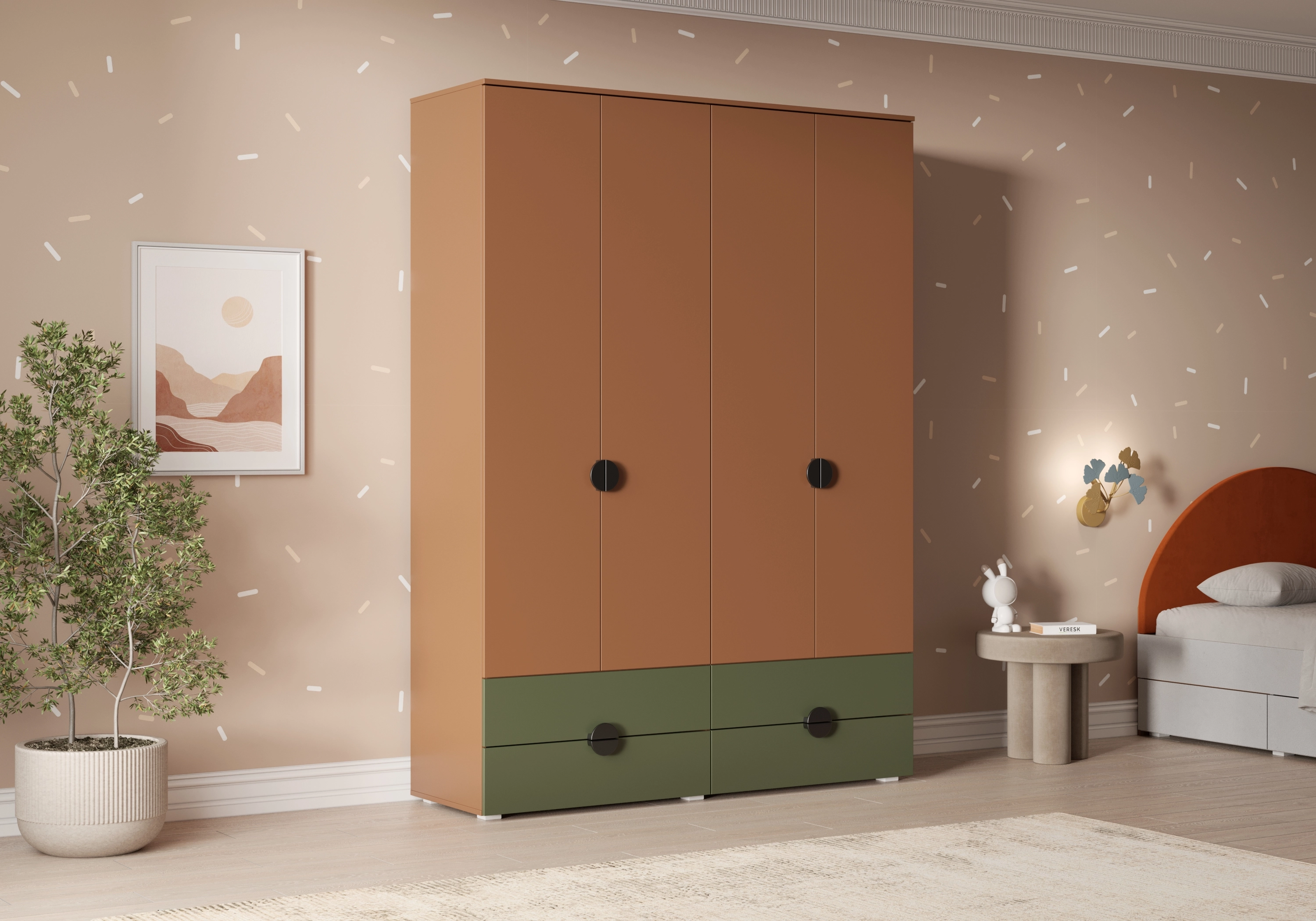 Распашной шкаф Ольена-4.4