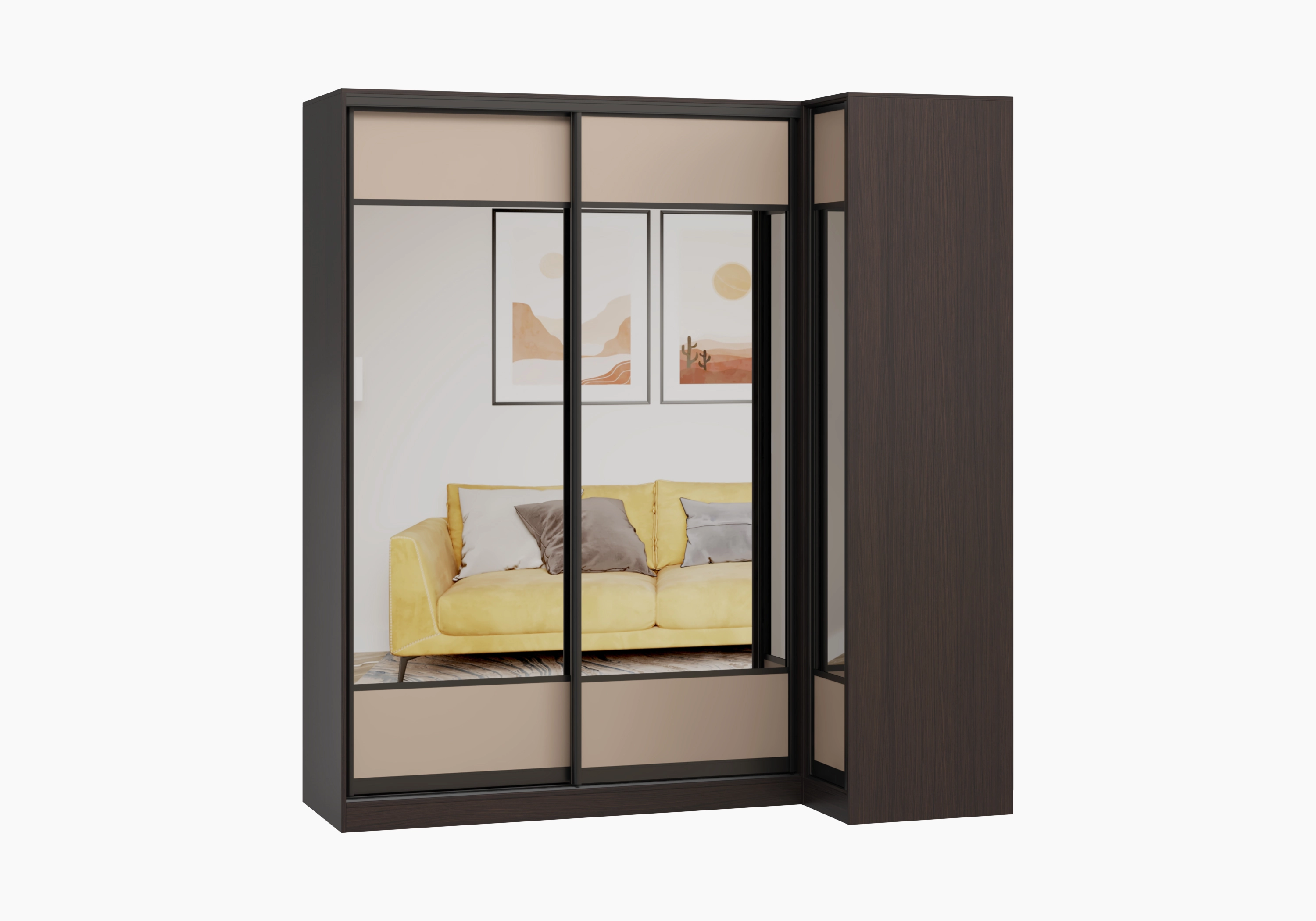 Шкаф-купе угловой Борден-5-1 1000