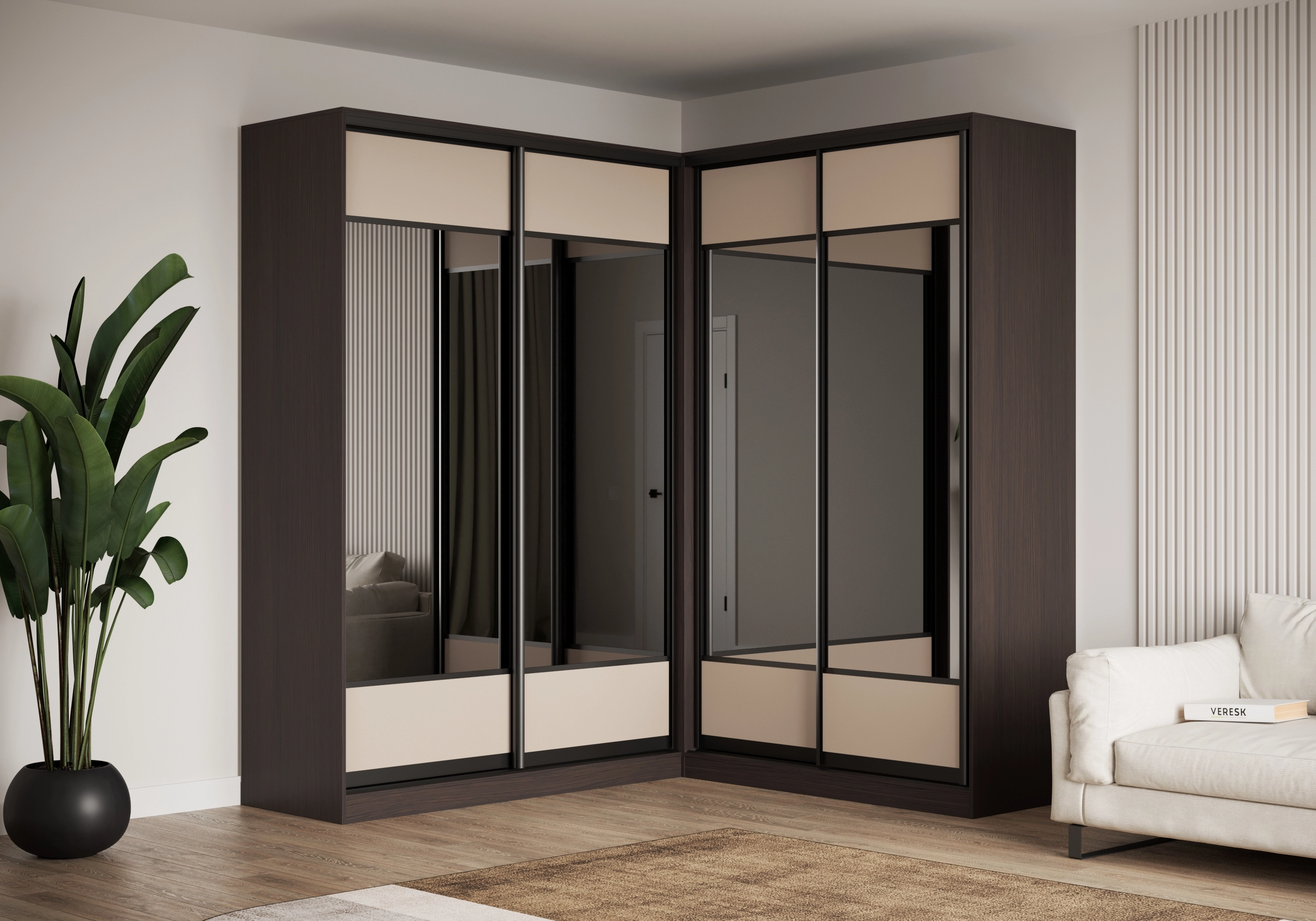 Шкаф-купе угловой Борден-6-1 2000