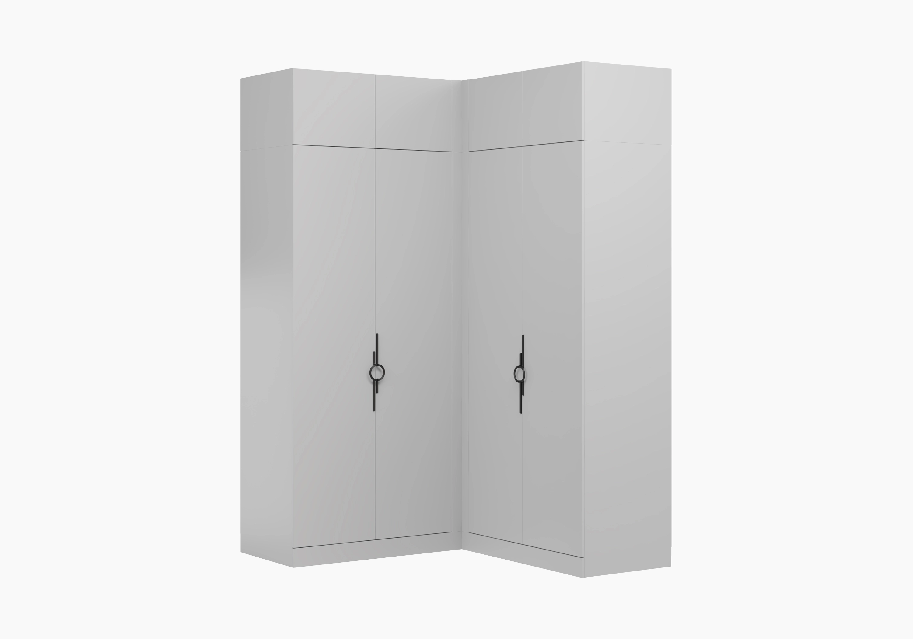 Распашной шкаф угловой Элавия-2-600 с антресолью