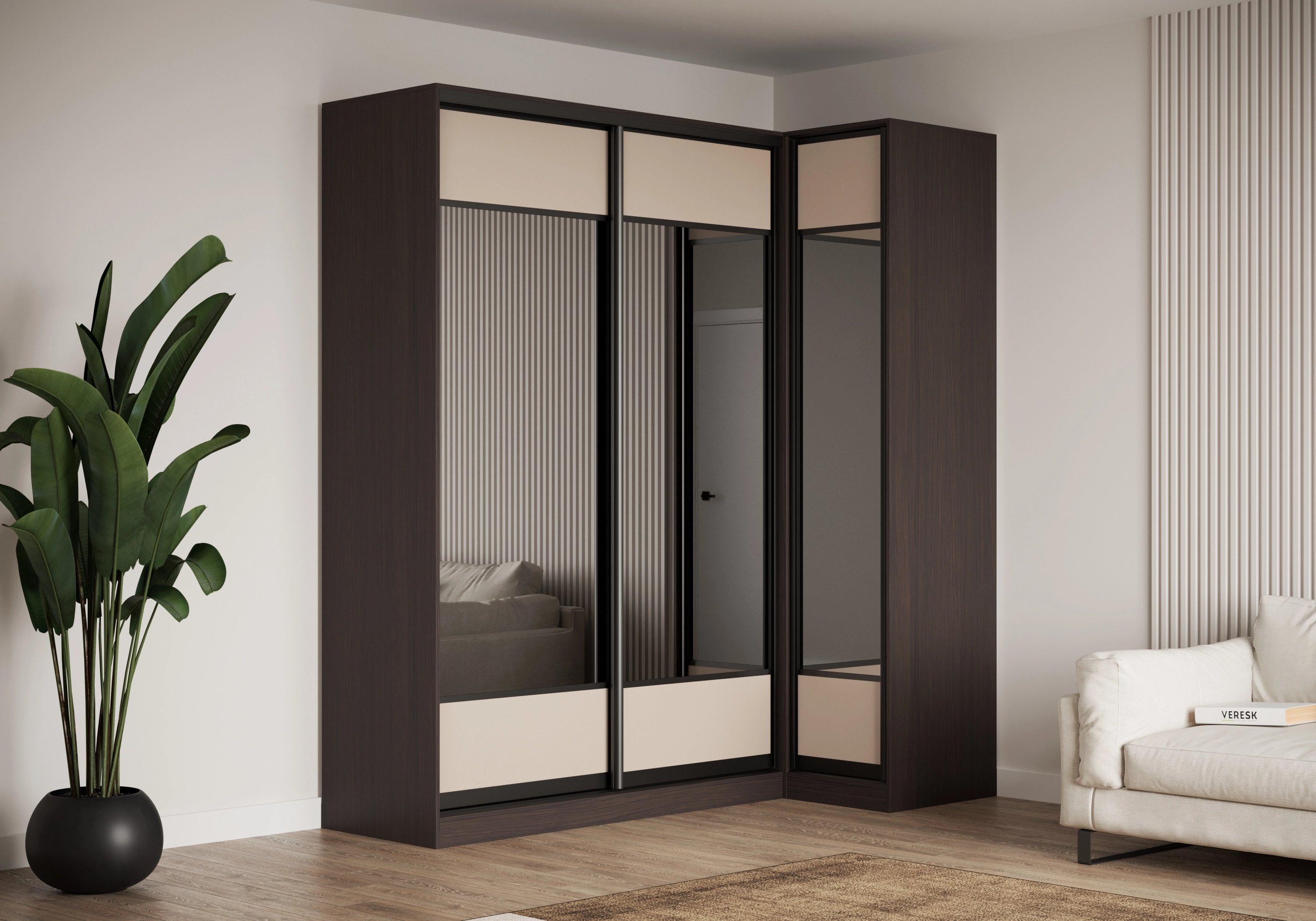 Шкаф-купе угловой Борден-5-1 1100