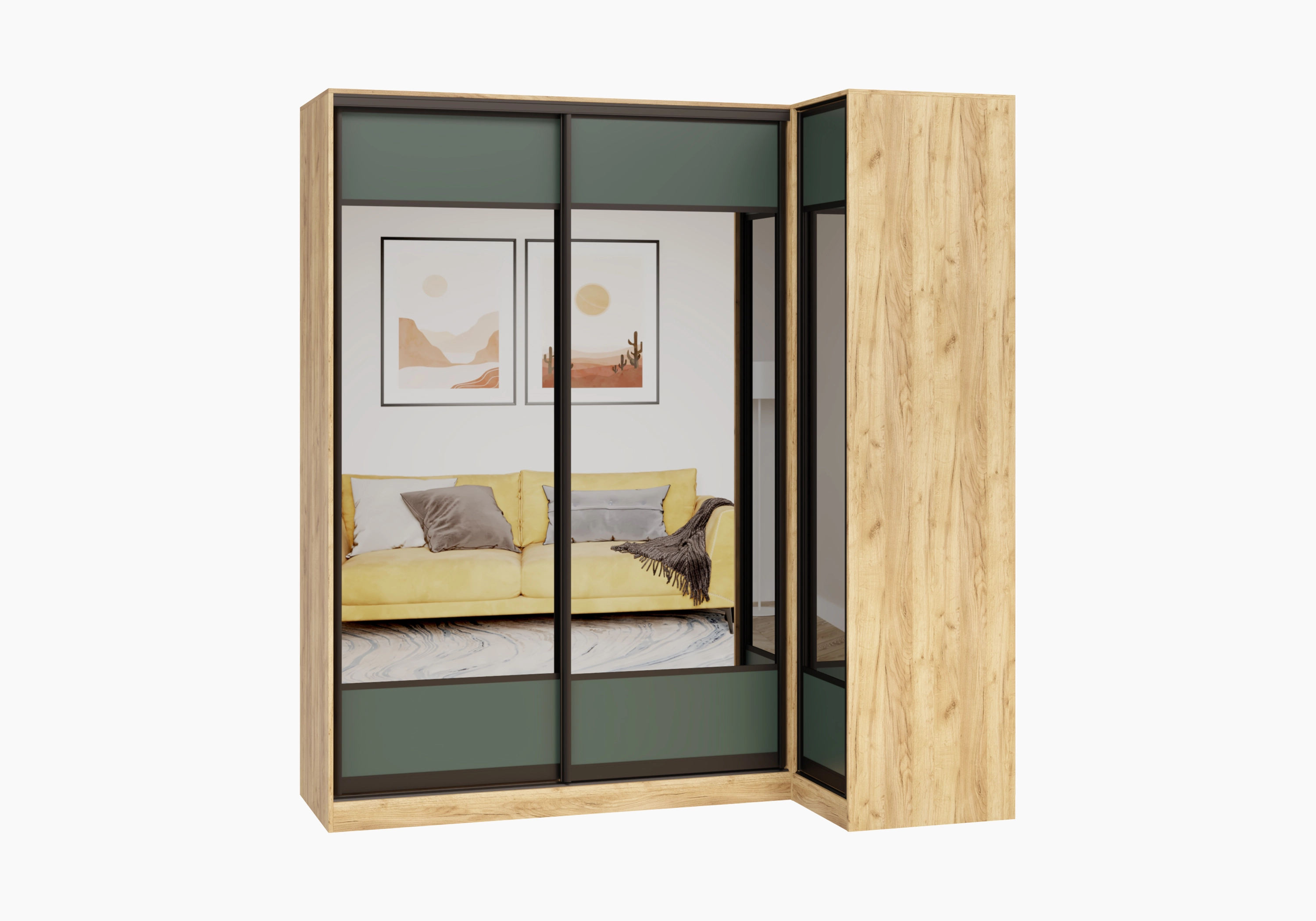 Шкаф-купе угловой Борден-5-1 1100 Премиум