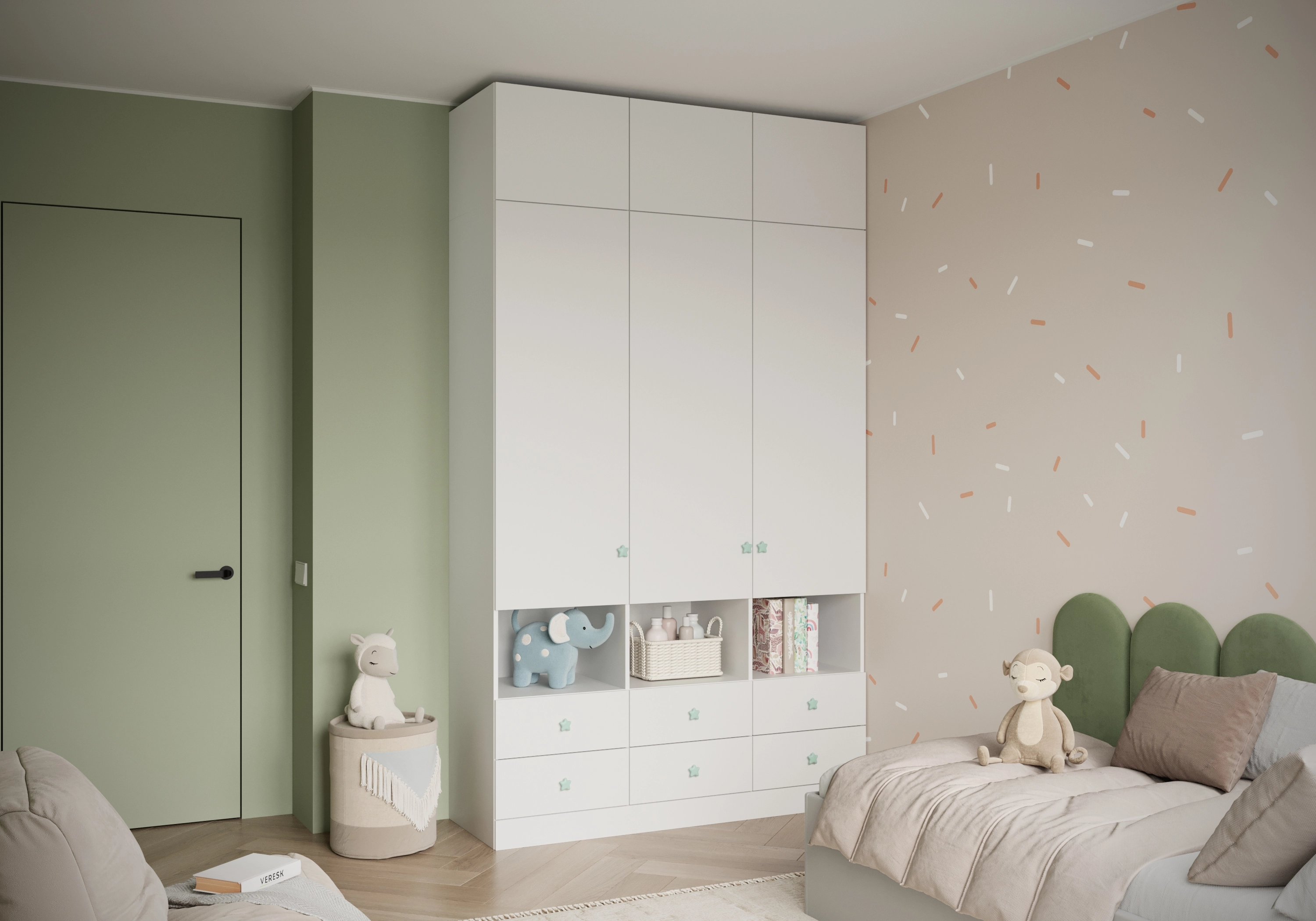 Распашной шкаф Капса-3.5 с антресолью