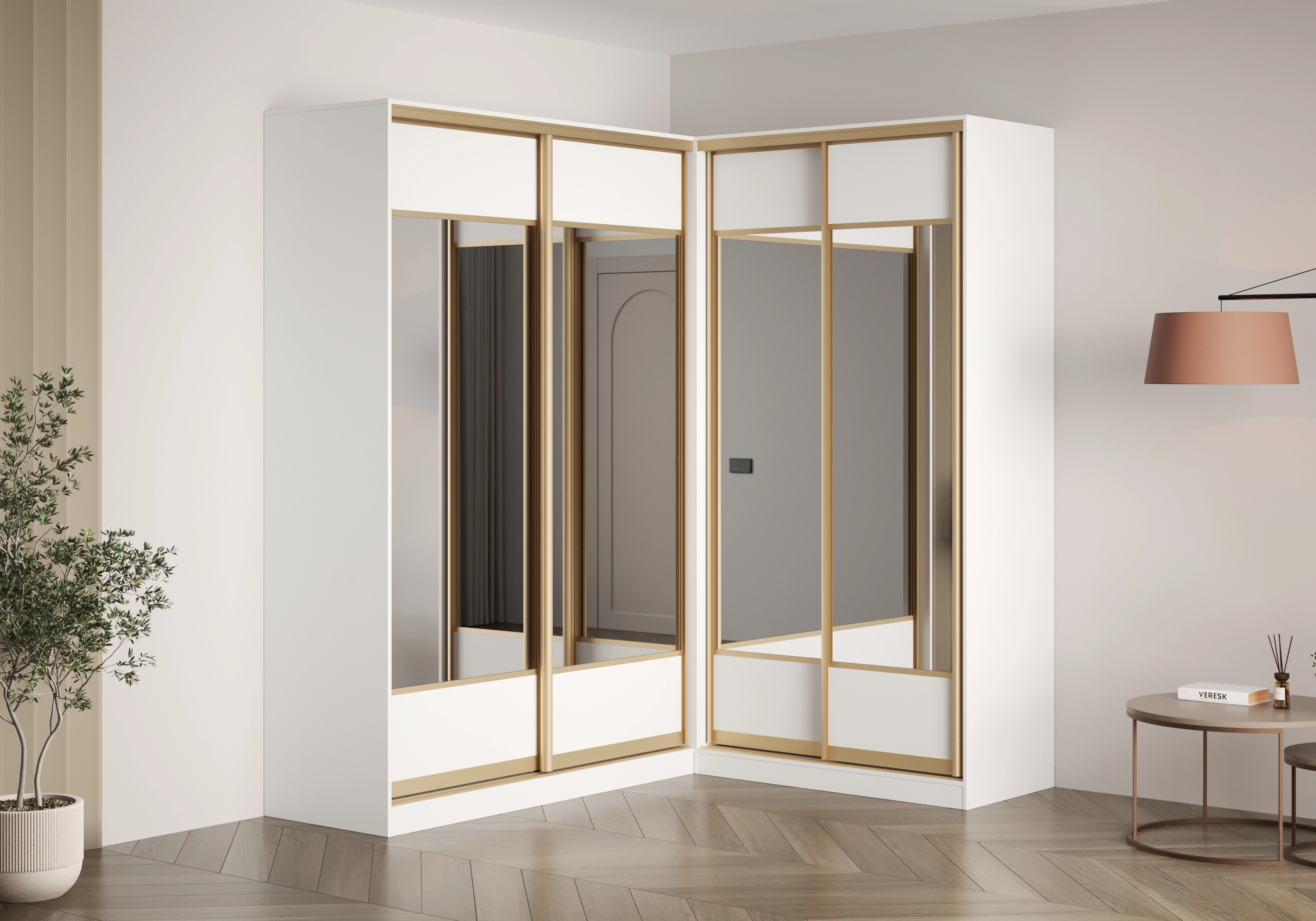 Шкаф-купе угловой Борден-6-1 1800 Премиум