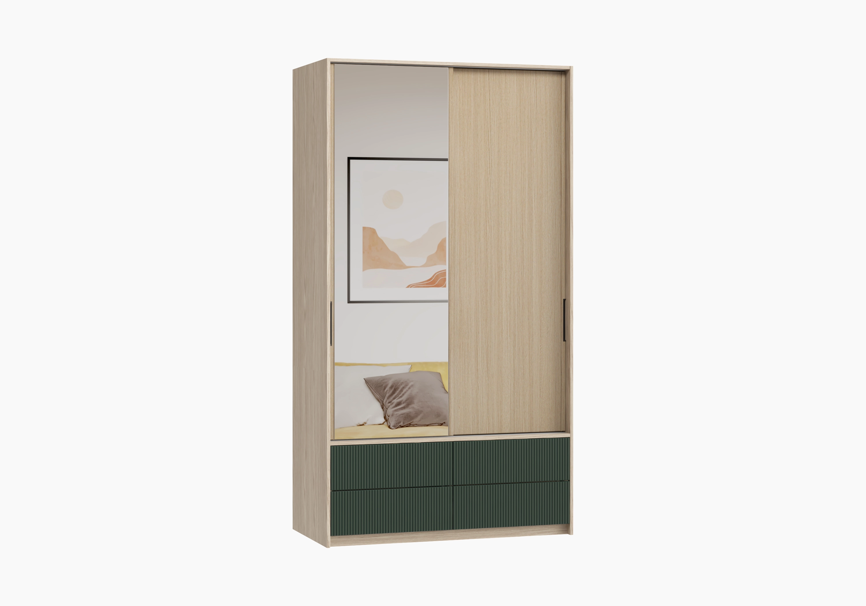 Двухдверный шкаф-купе Катания-2.1 с зеркалом