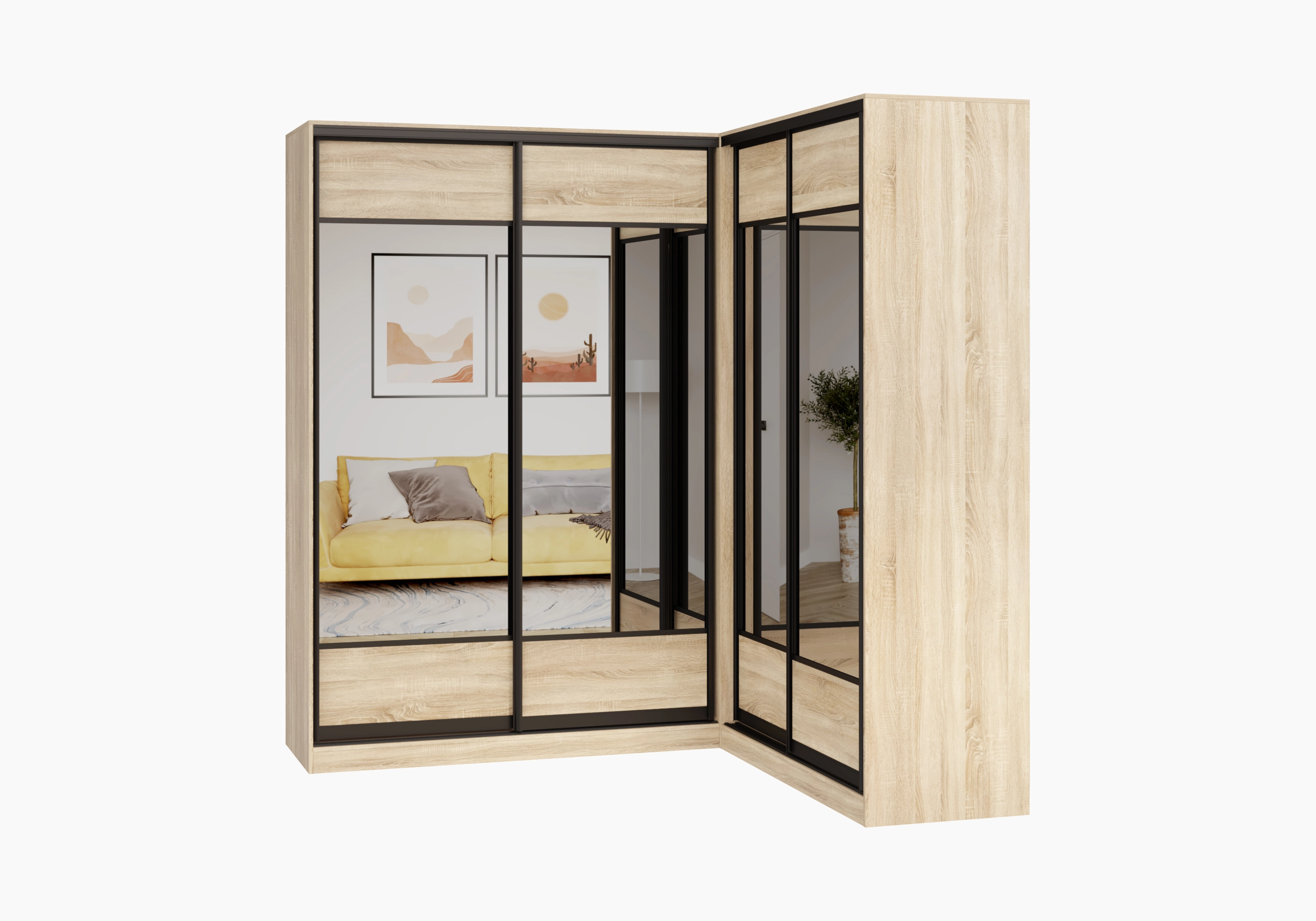 Шкаф-купе угловой Борден-6-1 2000