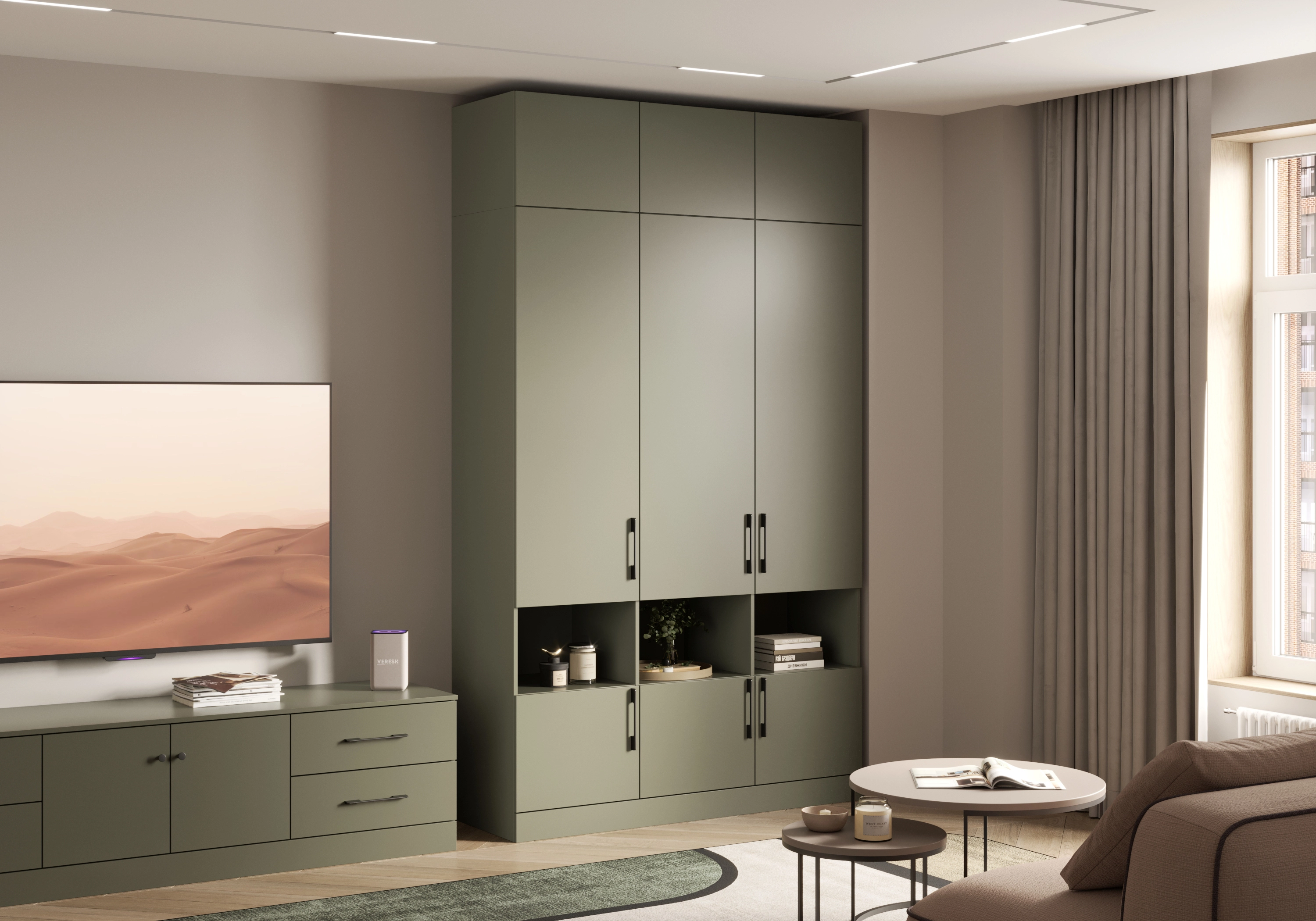 Распашной шкаф Капса-3.4 с антресолью